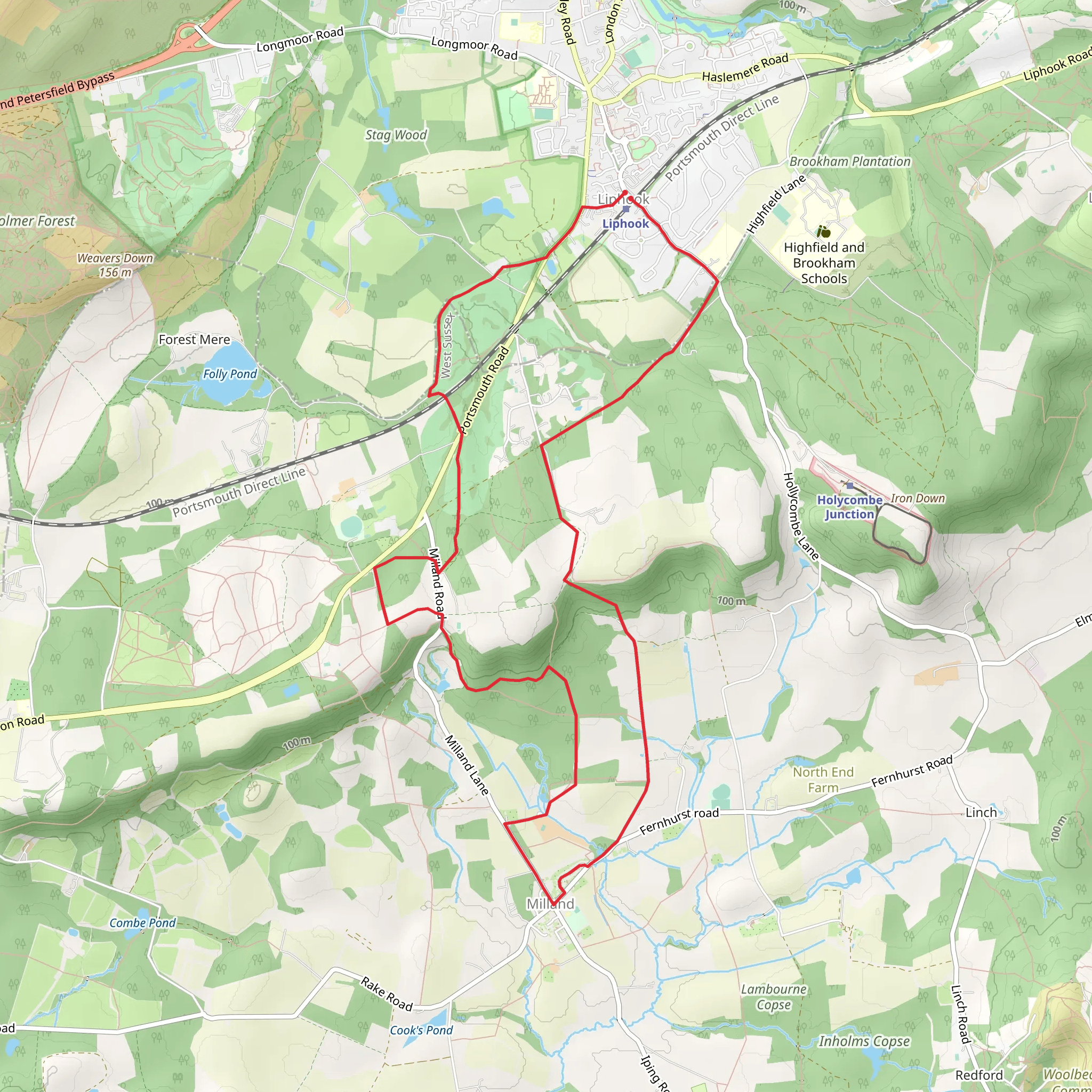 Liphook and Milland mobile static map