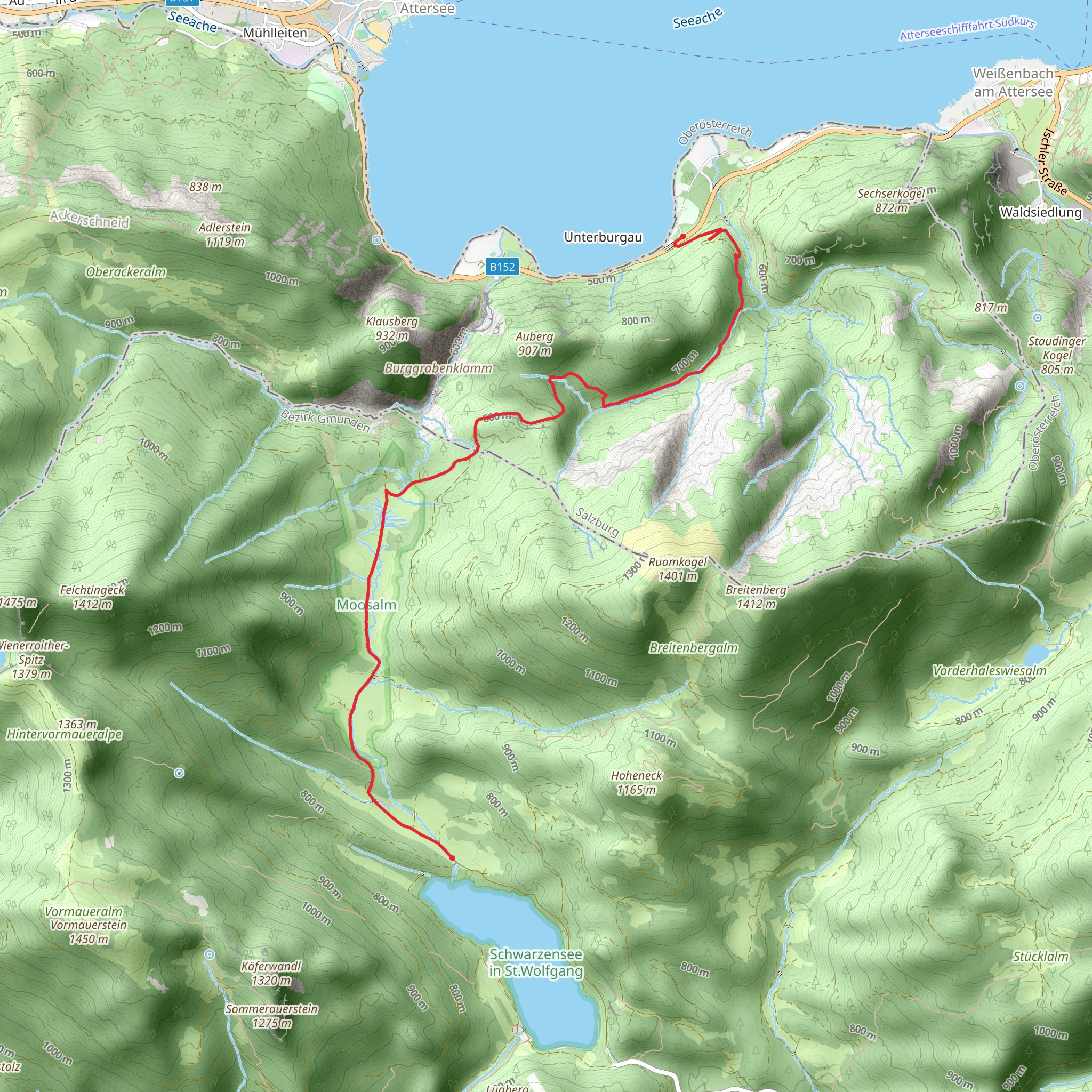 Unterburgau - Schwarzensee mobile static map