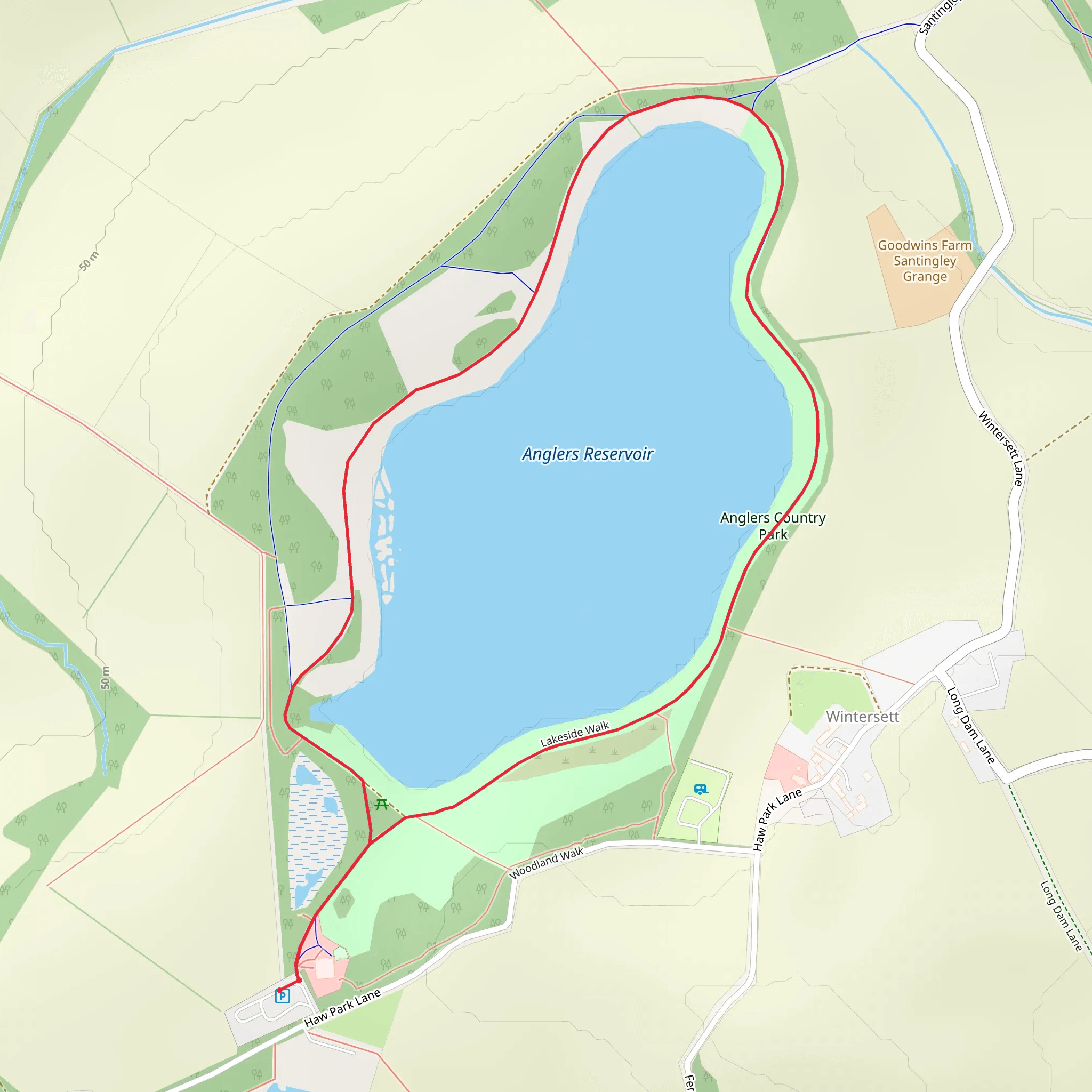 Anglers Country Park Loop mobile static map