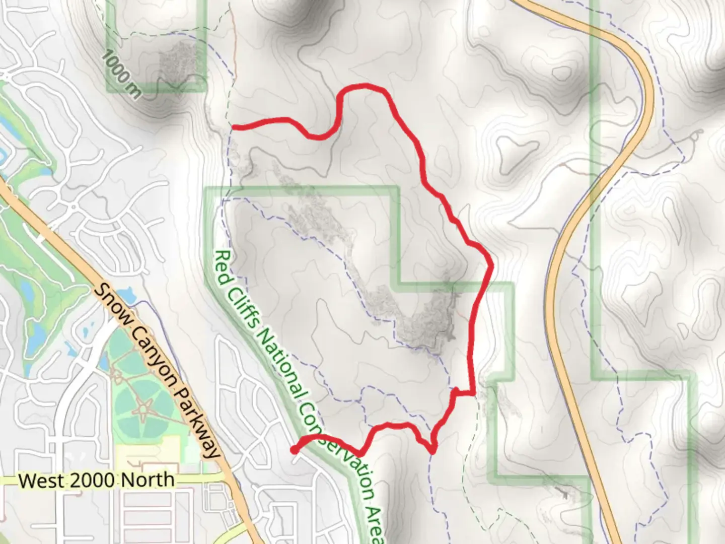 An image depicting the trail Gap Trail and Beck Hill Trail and its surrounding area.
