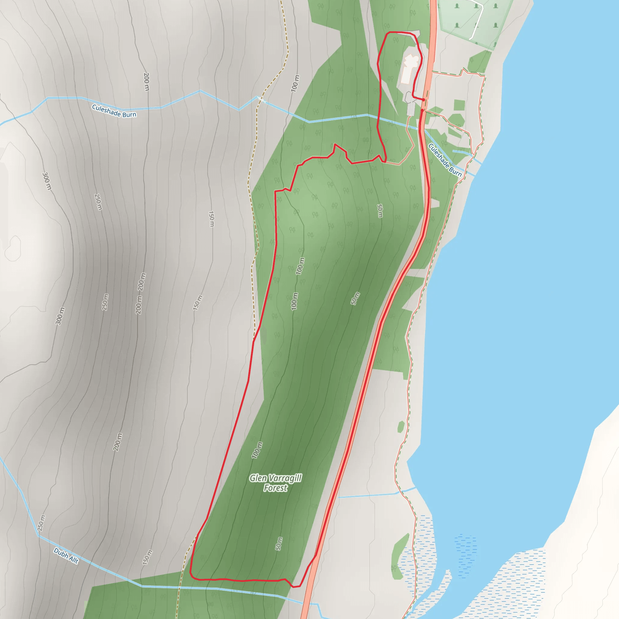 Glen Varrigill Walk via Portree Forest mobile static map