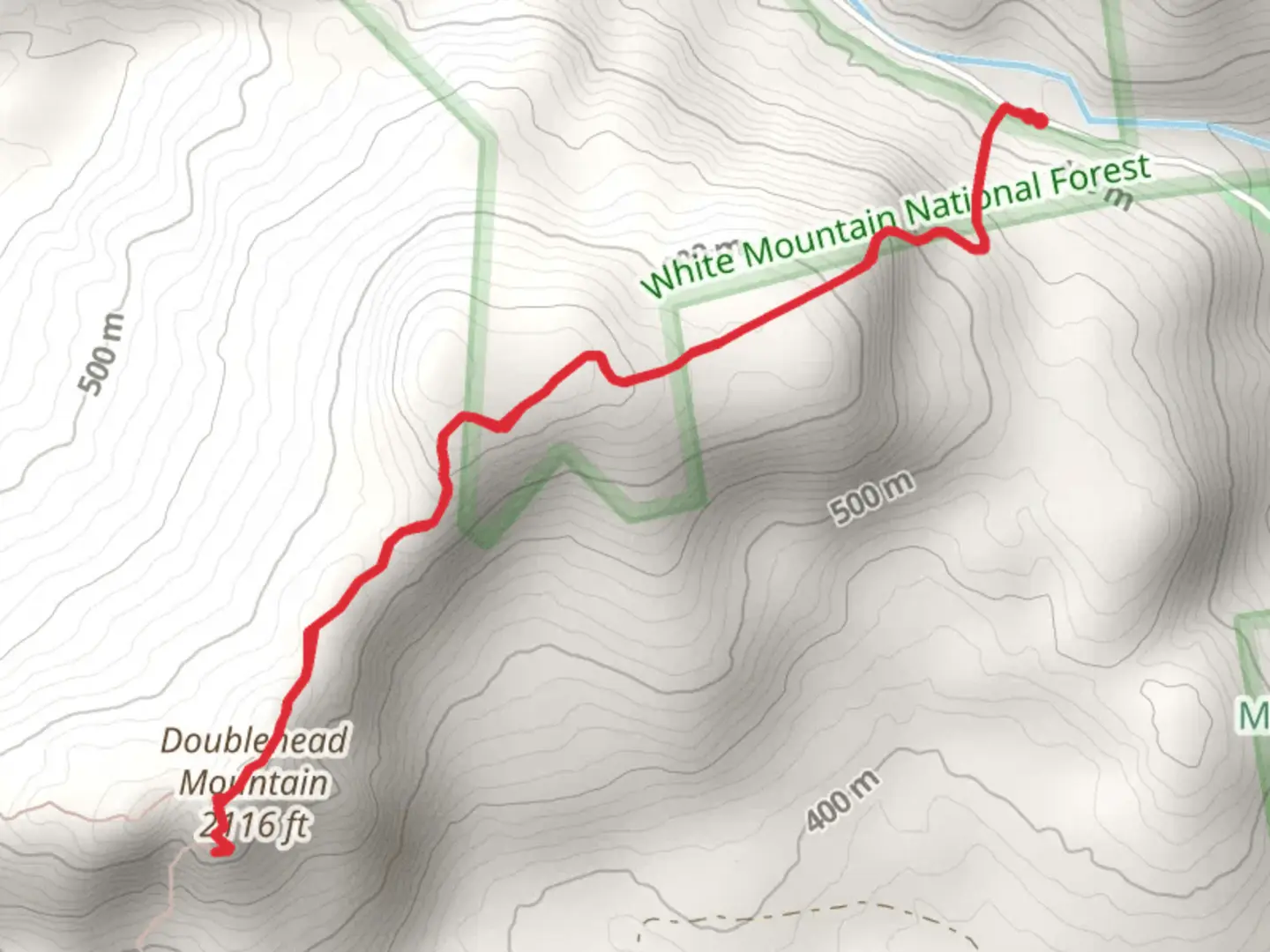 An image depicting the trail Doublehead Mountain via Crawford-Ridgepole Trail and its surrounding area.