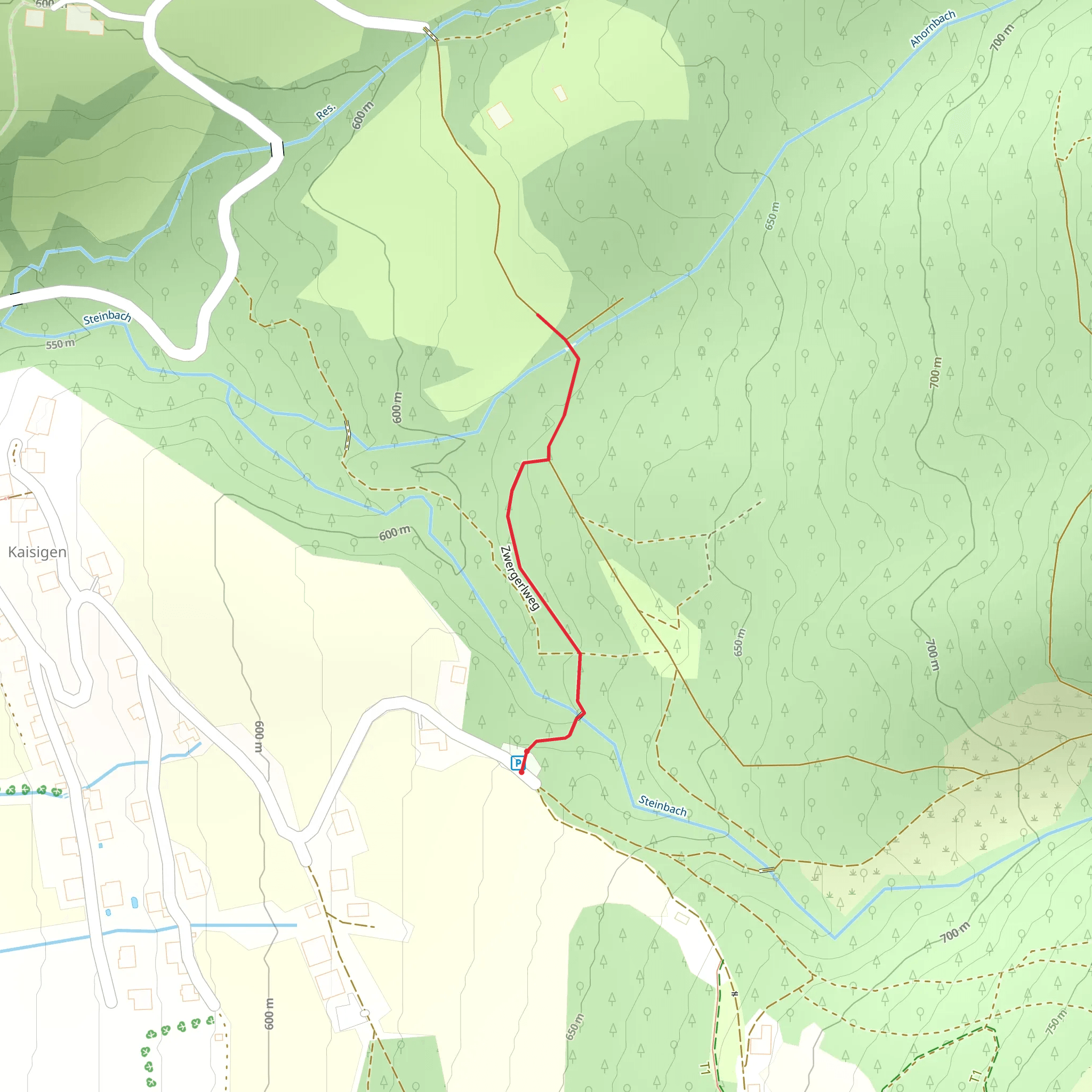 Zwergerlweg Hike mobile static map