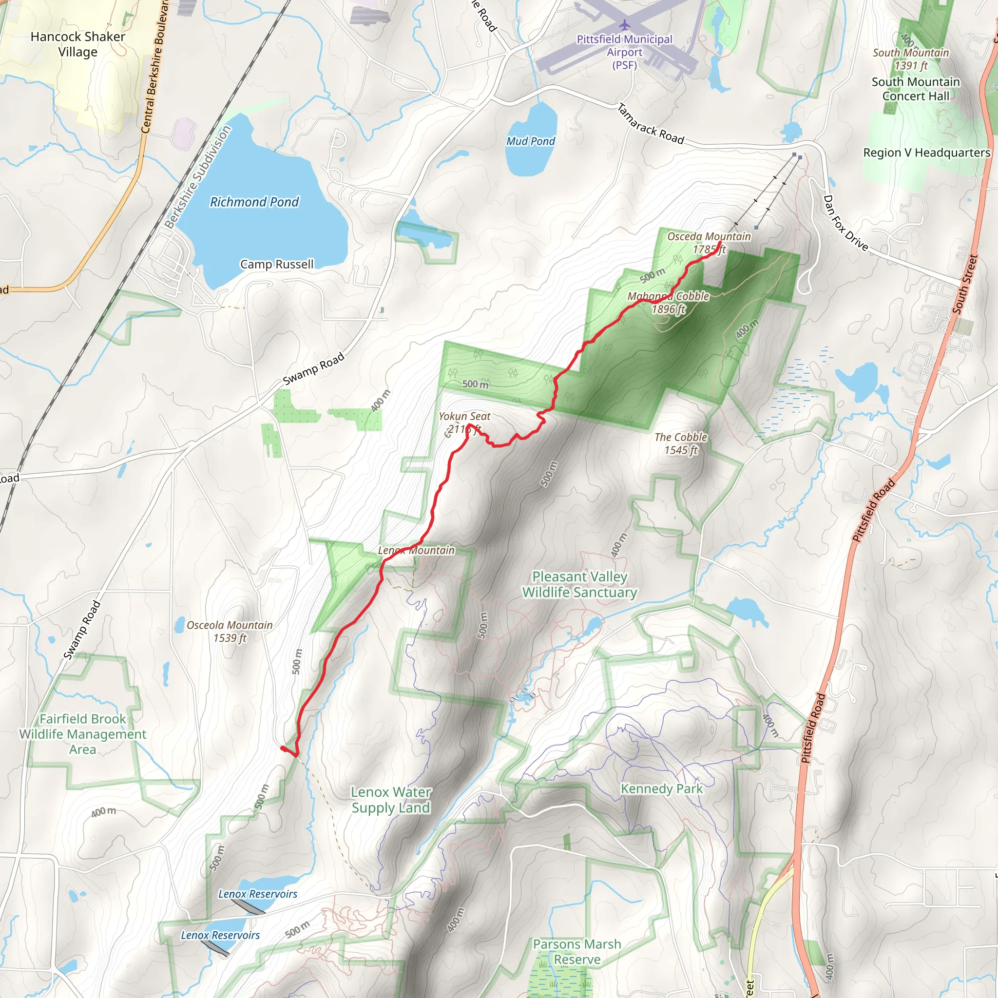 Yokun Seat and Osceda Mountain Trai mobile static map