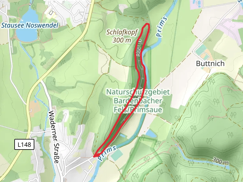 Naturschutzgebiet Bardenbacher Fels-Primsaue Loop