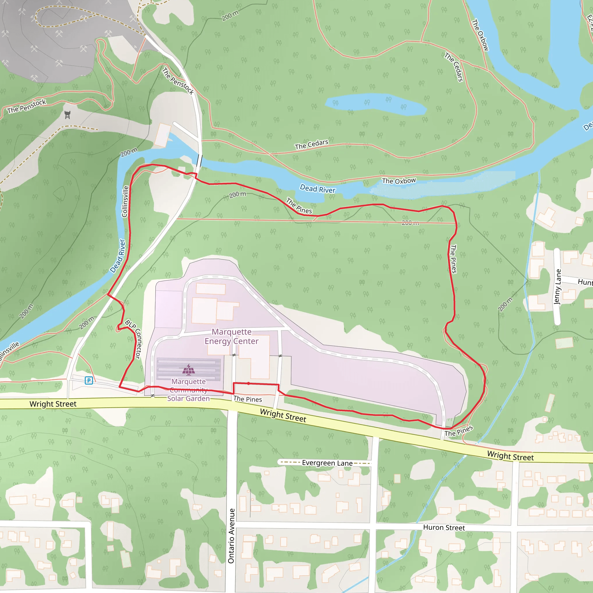 The Pines Loop mobile static map