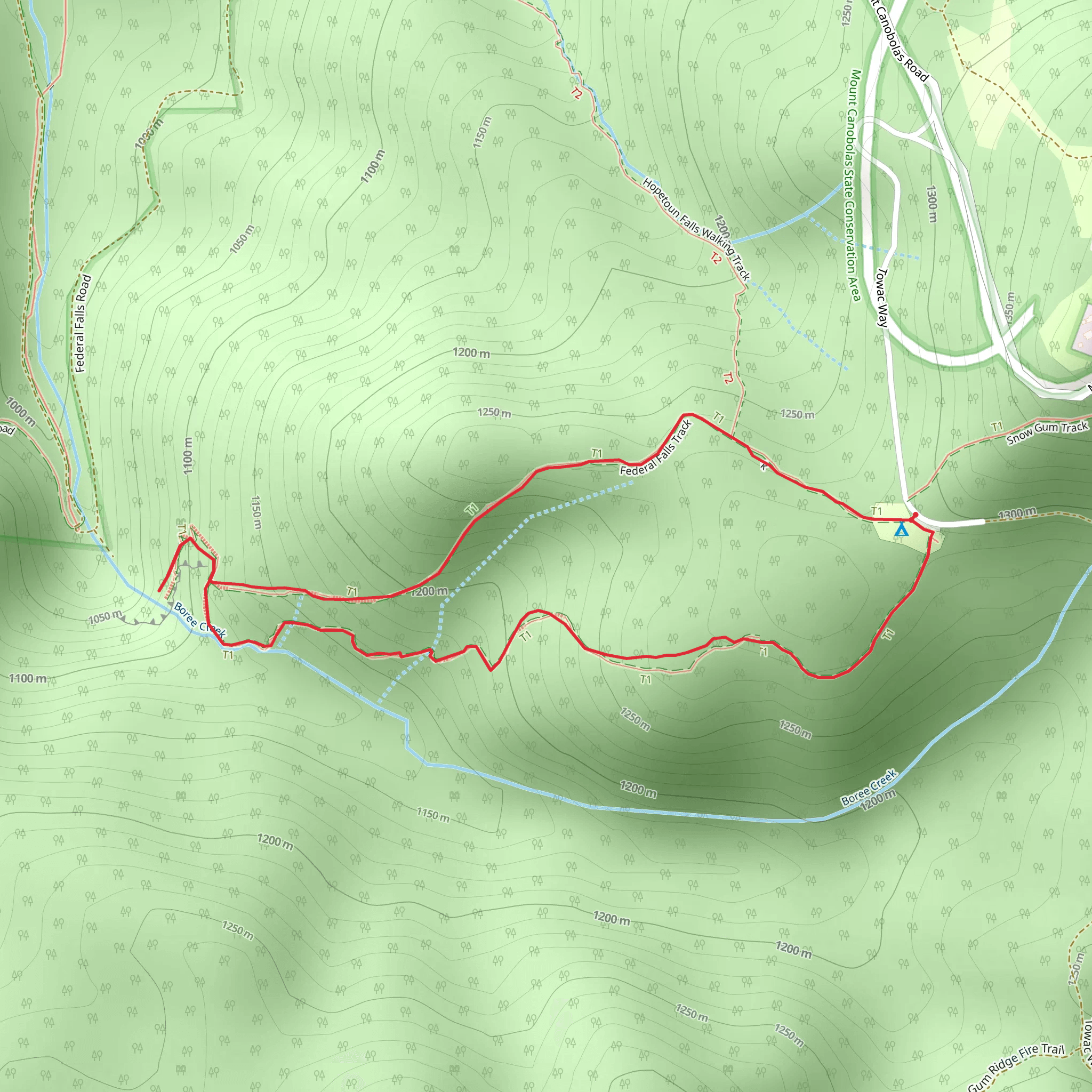 Federal Falls Walk mobile static map