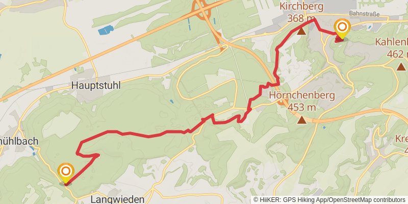 Pfälzer Jakobsweg Nordroute stage 6 Map