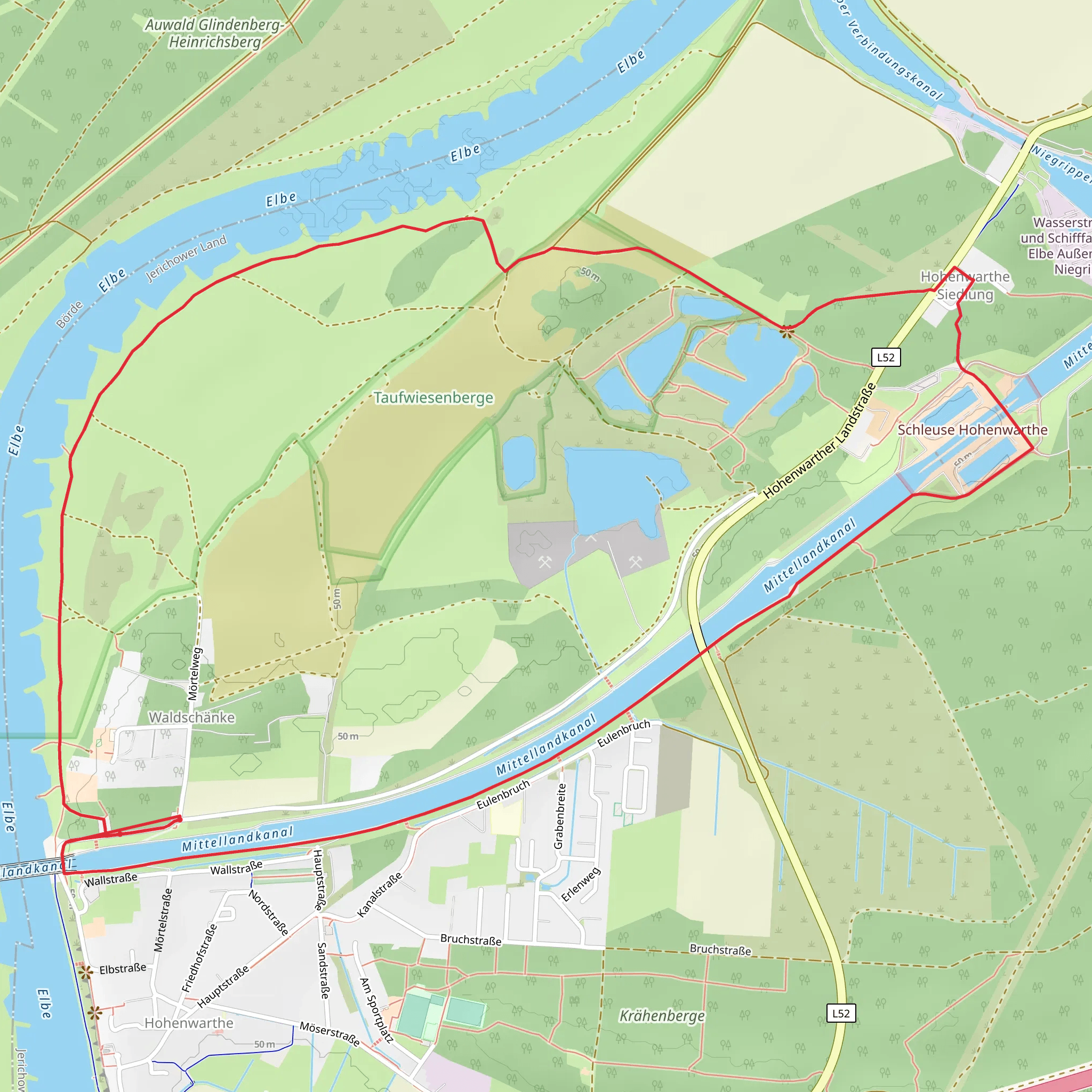 Mittellandkanal via Rund um Magdeburg mobile static map