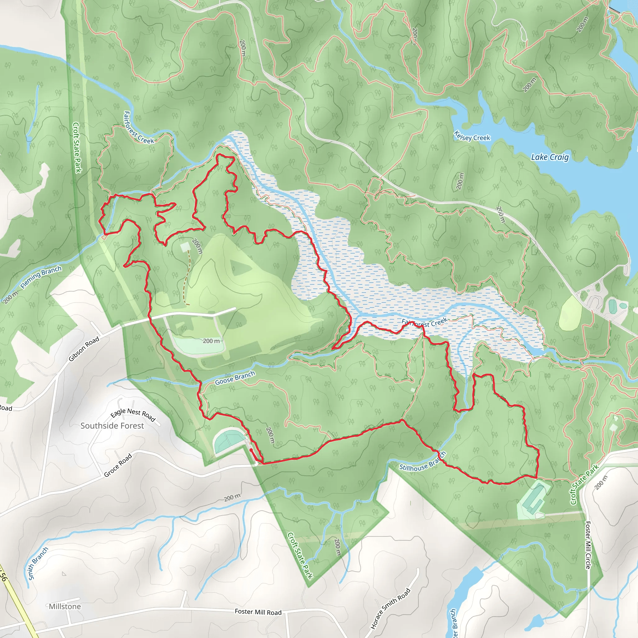 Southside Loop - High and Dry - Lizard Trail mobile static map