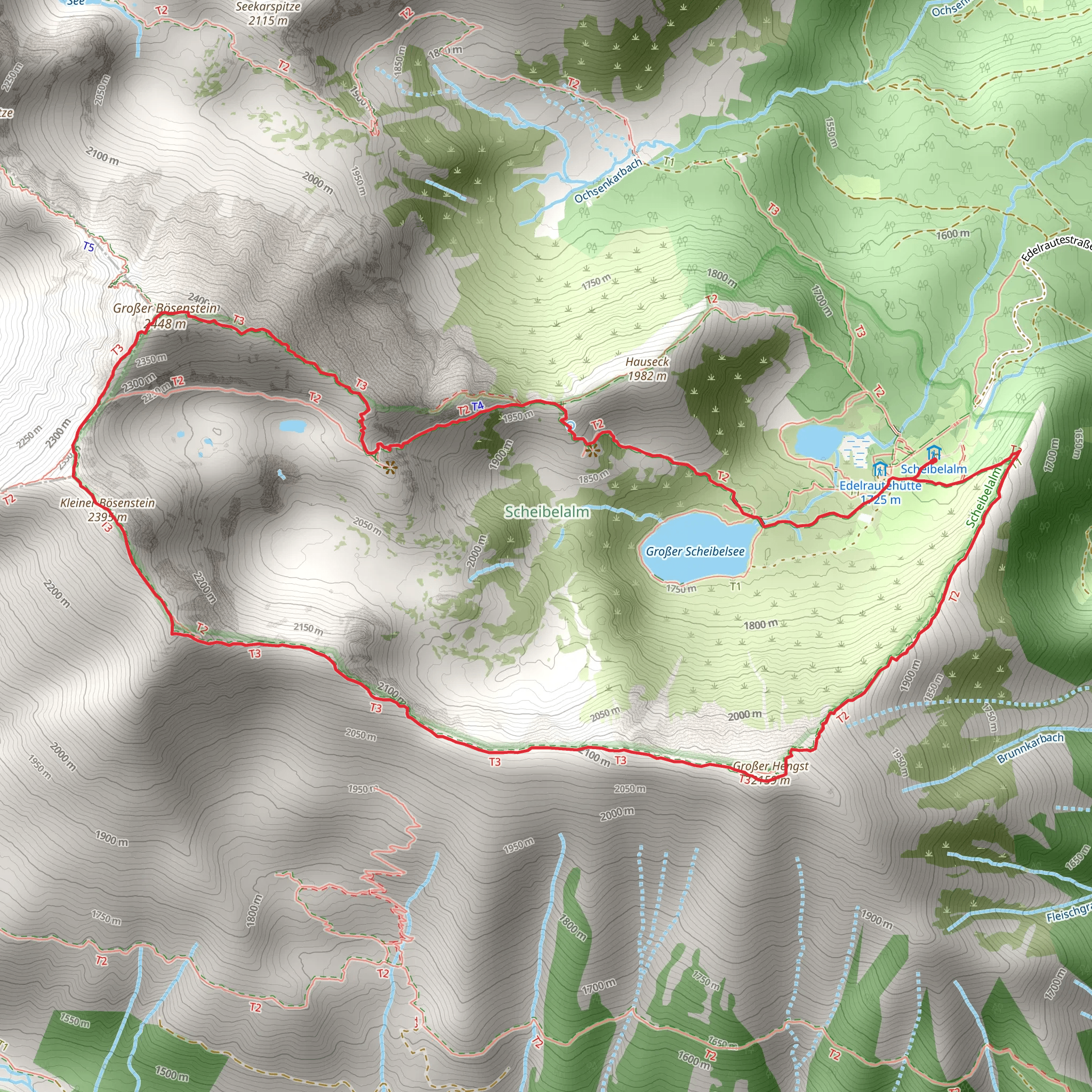 Kleiner Bösenstein Loop mobile static map