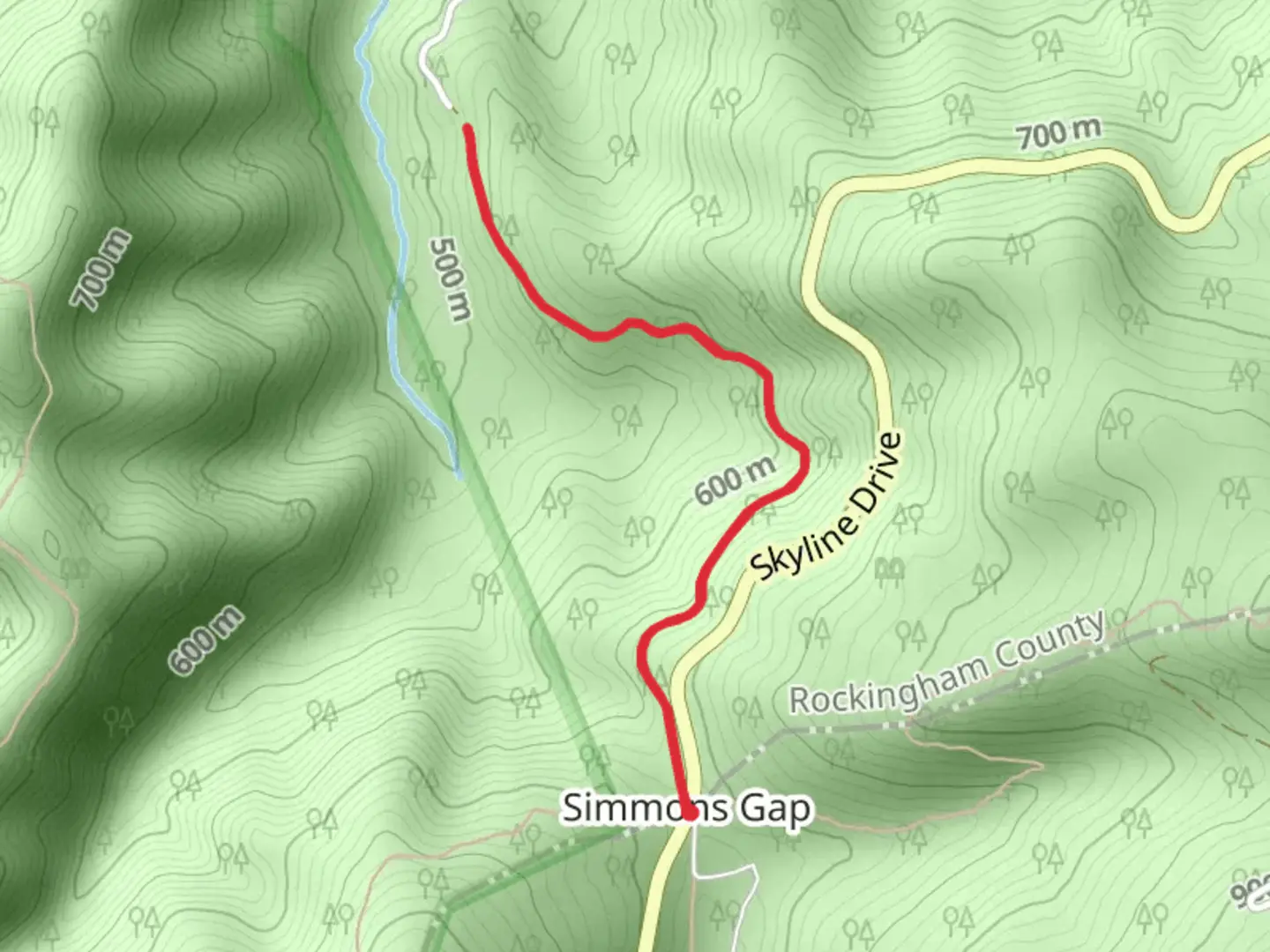An image depicting the trail Beldor Fire Road and its surrounding area.