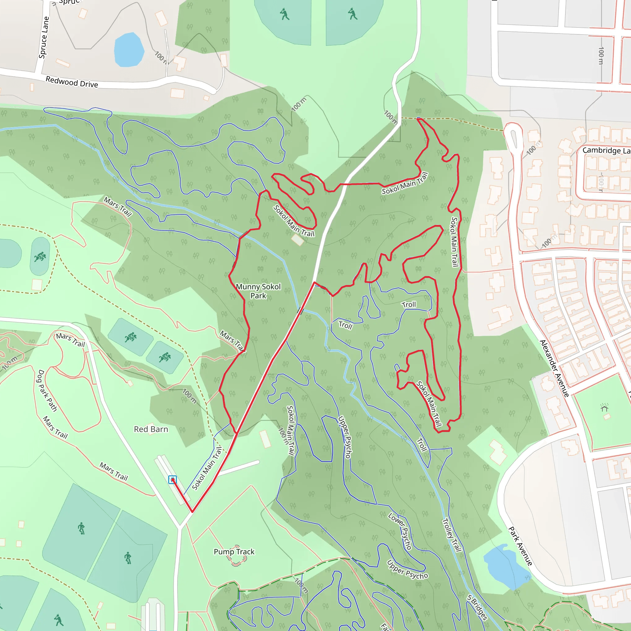 Sokol Main Loop Trail mobile static map