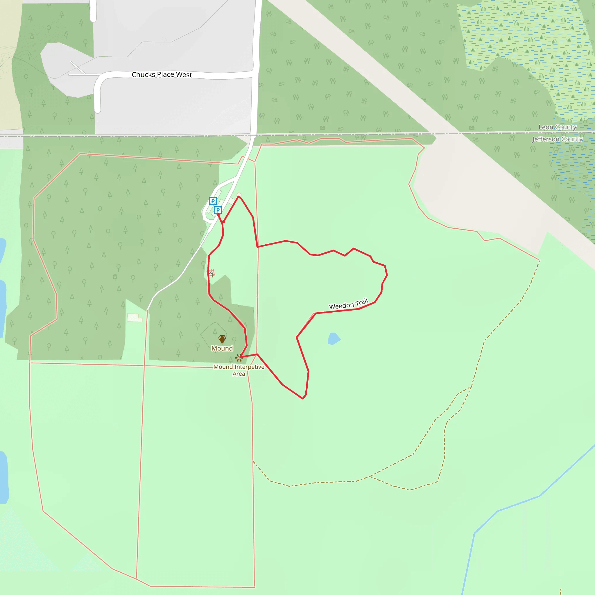 Weedon Loop Trail mobile static map