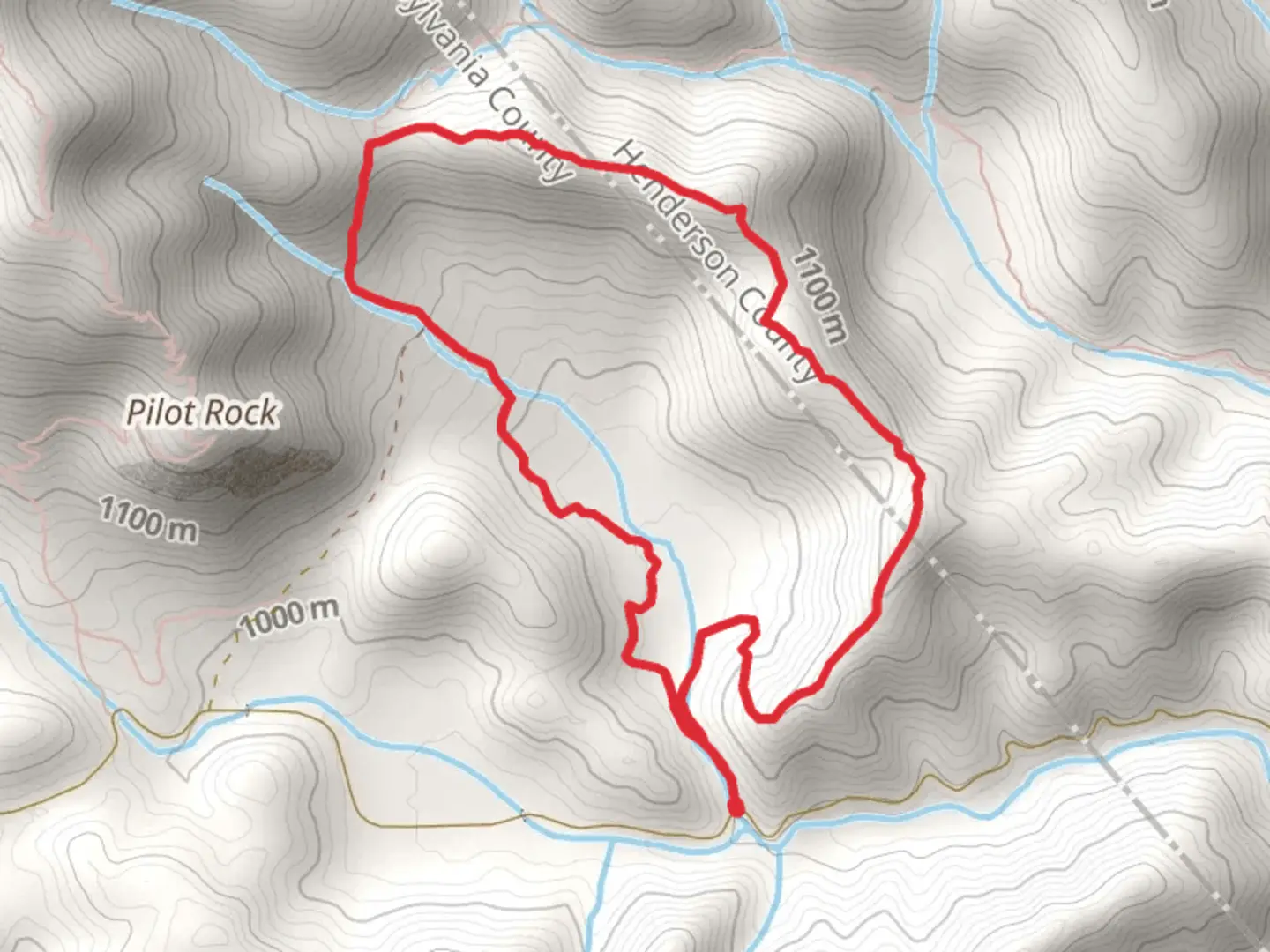 An image depicting the trail Slate Rock Creek and Pilot Cove Loop Trail and its surrounding area.