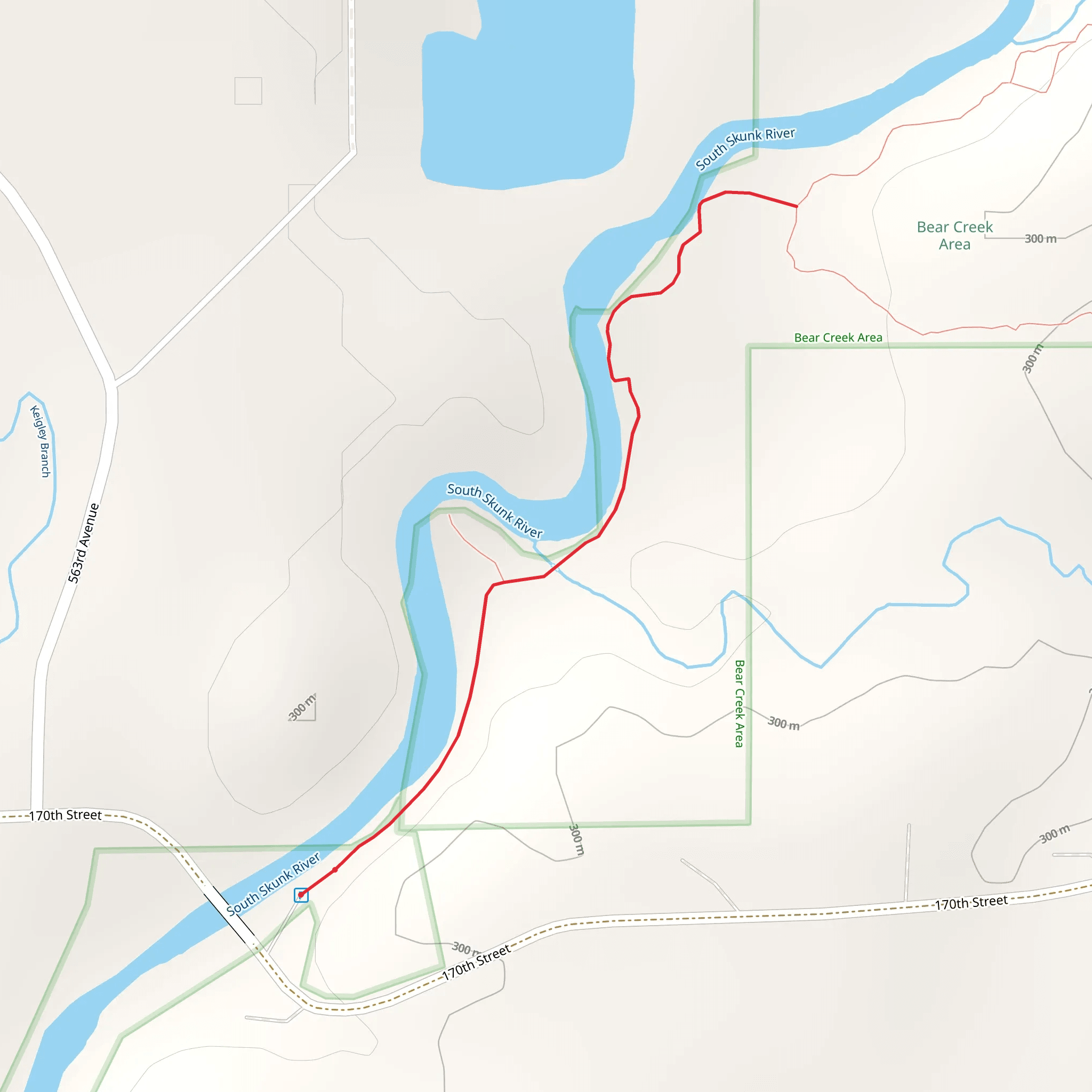 South Skunk River Walk mobile static map