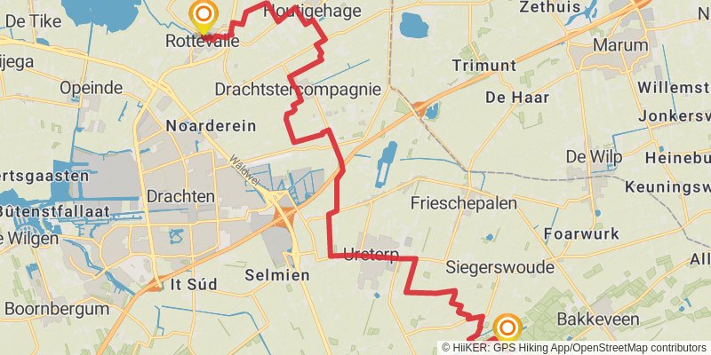 Friese Woudenpad stage 4 Map