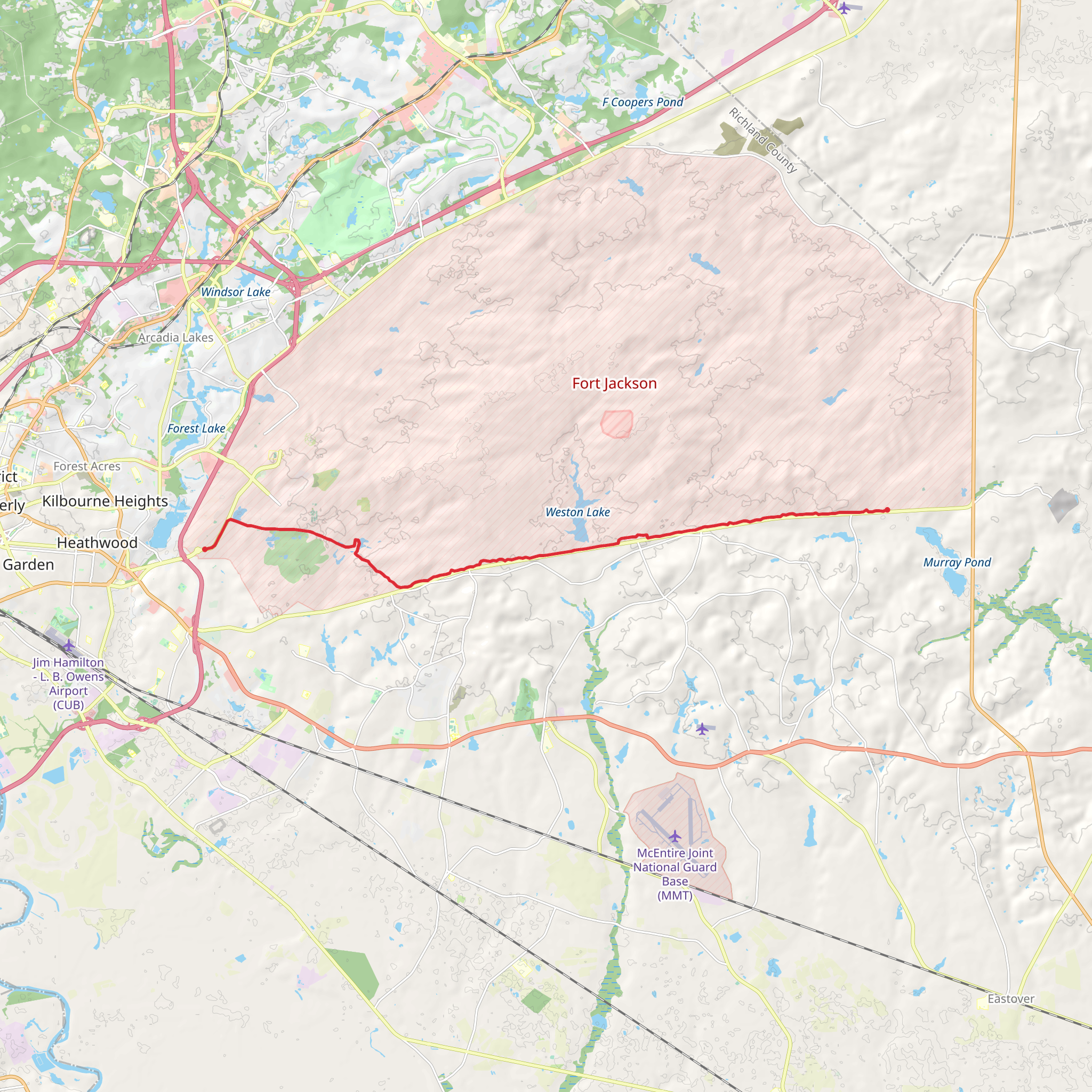 Palmetto Trail from Leesburg mobile static map