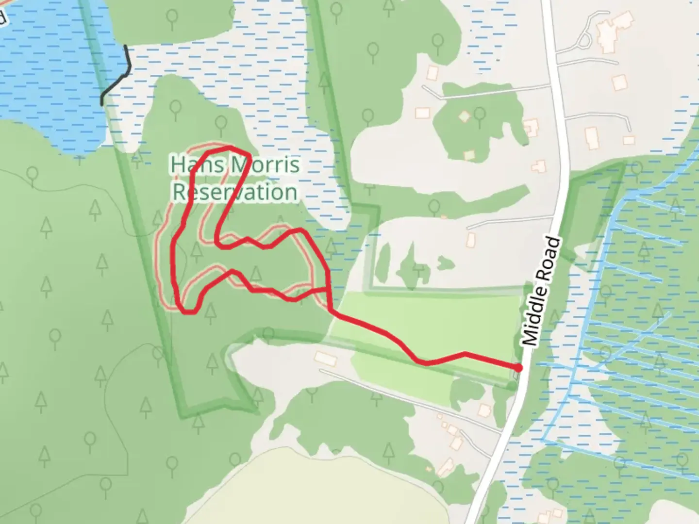 An image depicting the trail Middle Road Loop Trail - West and its surrounding area.