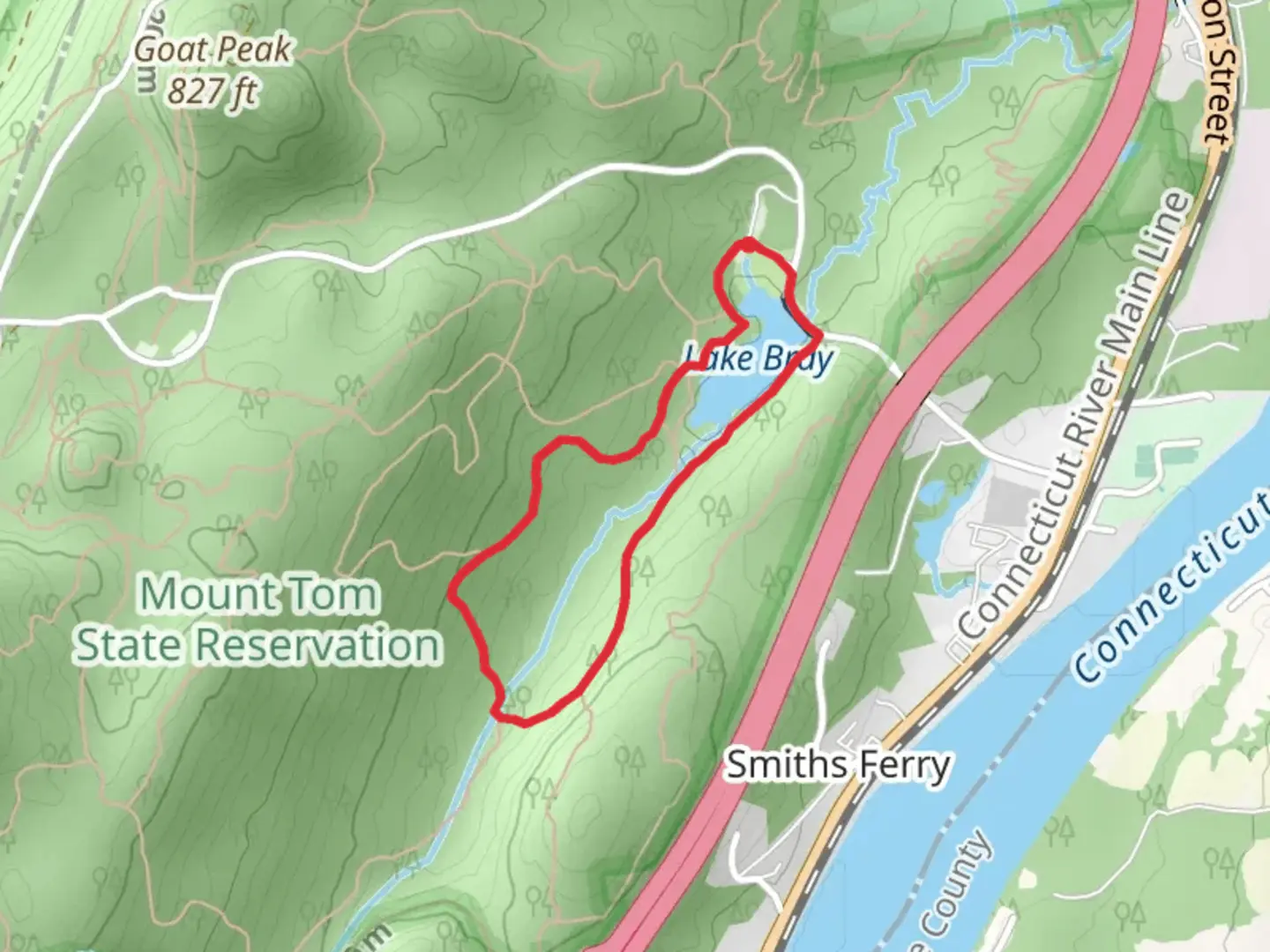 An image depicting the trail Lake Bray Loop and its surrounding area.