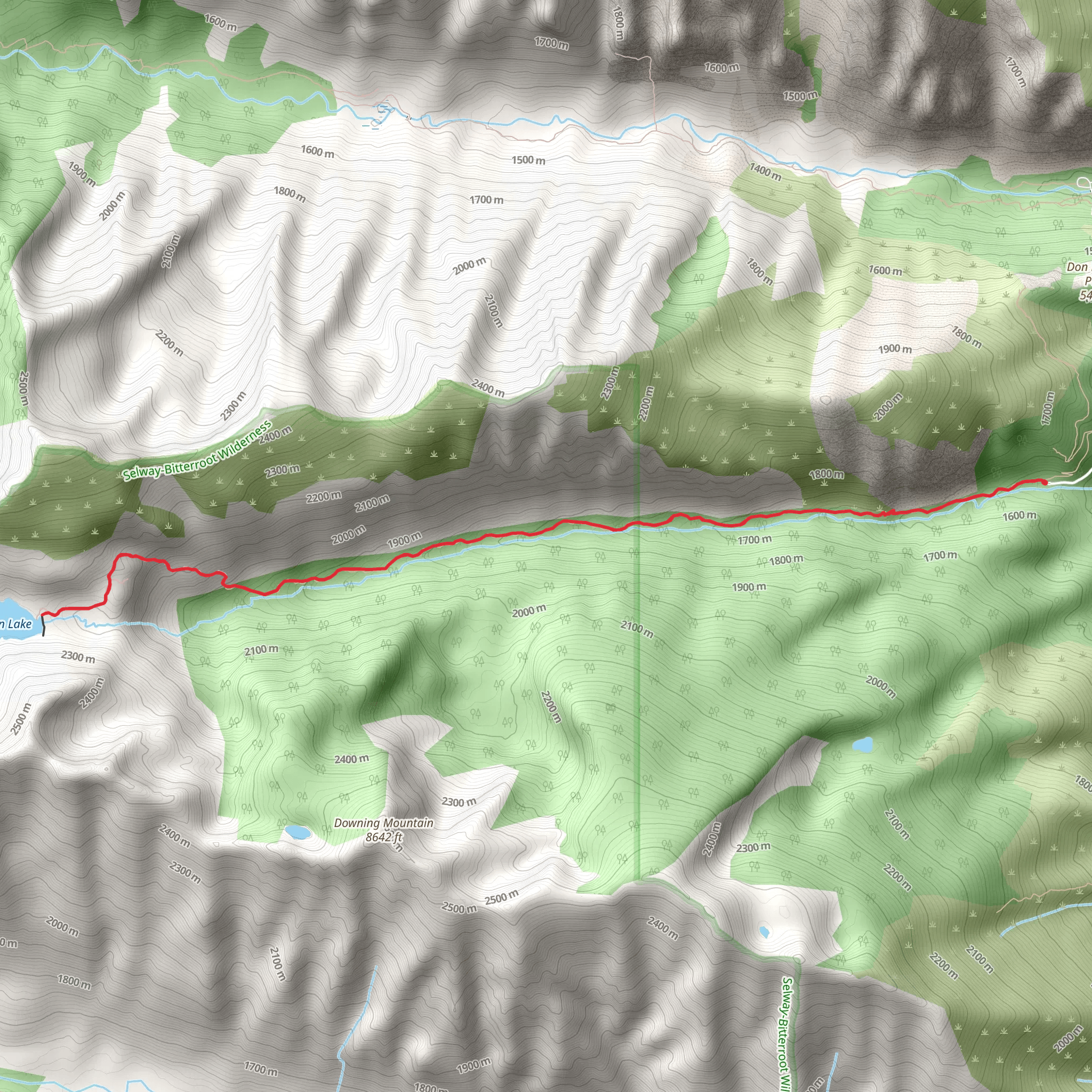 Canyon Creek Trail mobile static map