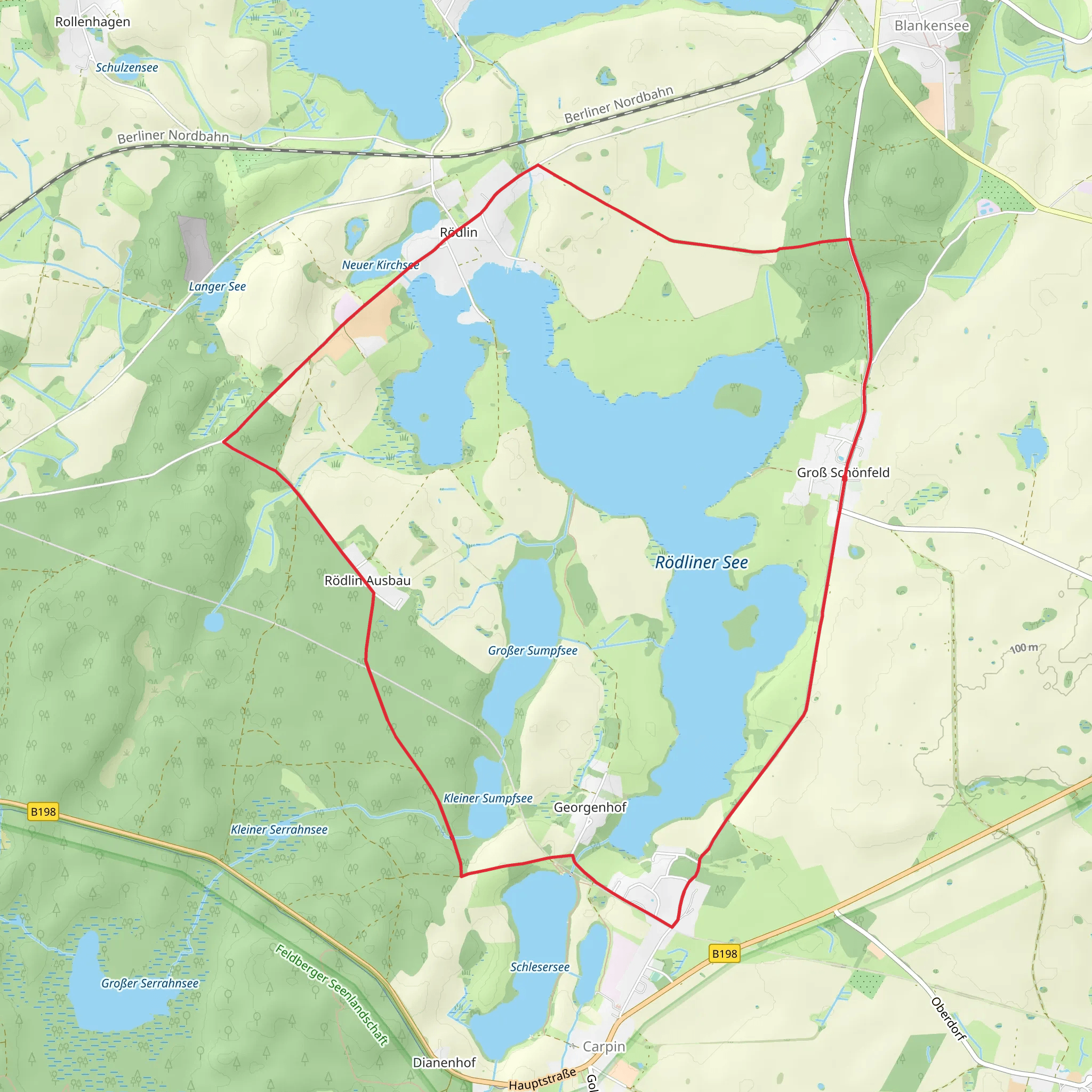 Rödliner See via Große Roedliner Runde mobile static map