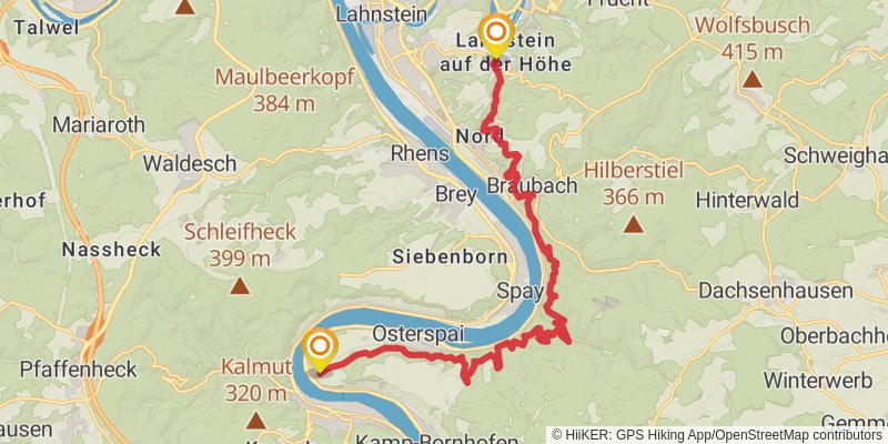 Rheinsteig stage 9 Map