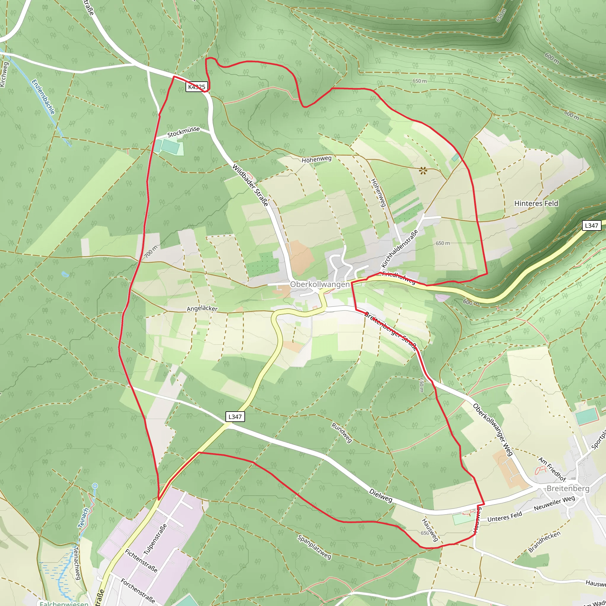 Talblick Gelb Loop mobile static map