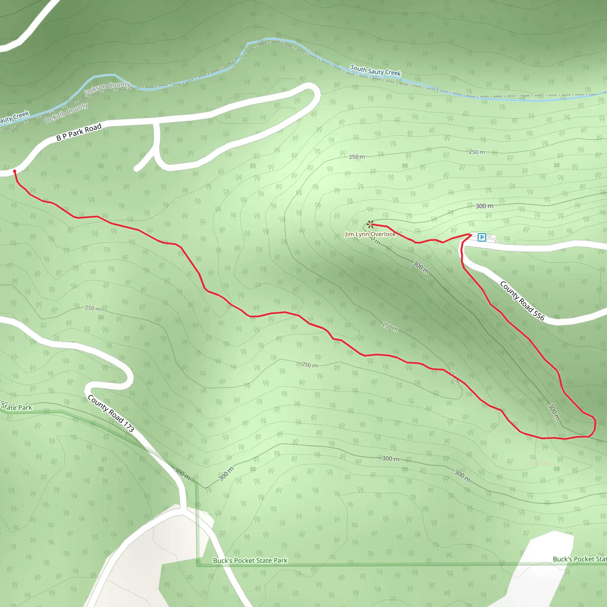 Buck's Pocket State Park mobile static map