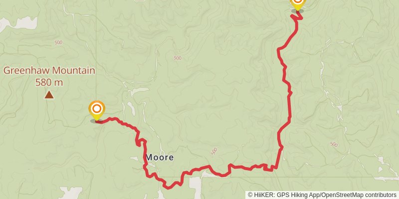 Ozark Highlands Trail stage 13 Map