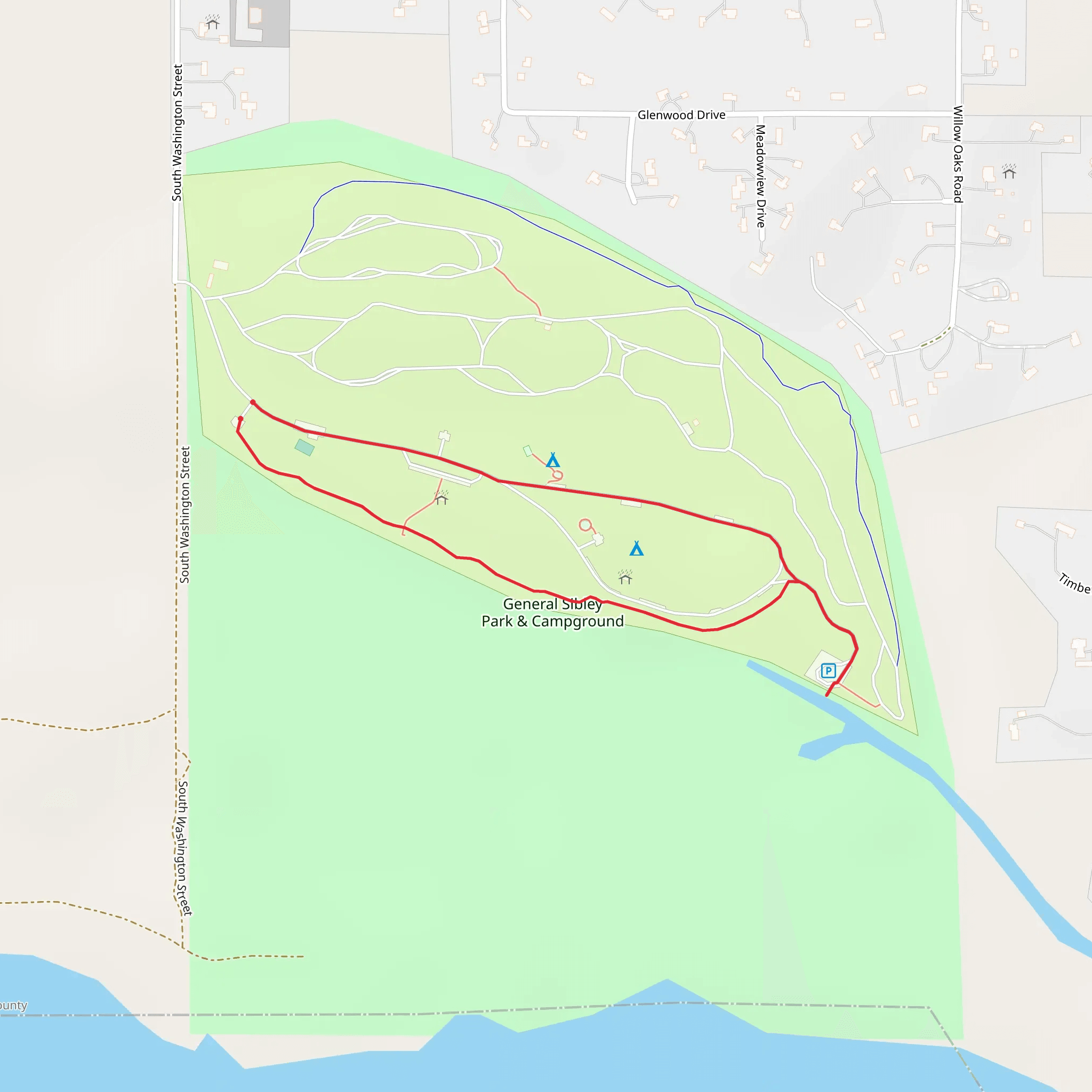 General Sibley City Park Loop mobile static map