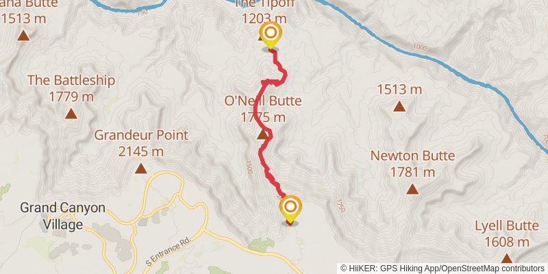 Rim to Rim Trail stage 3 Map