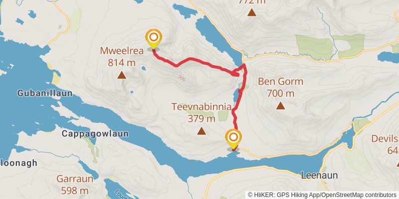 Mweelrea Loop Walk stage 2 Map