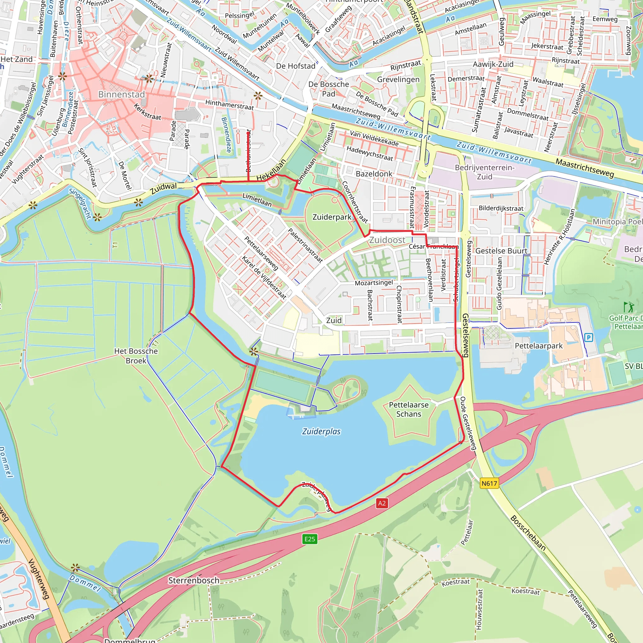 Zuiderplas Loop mobile static map