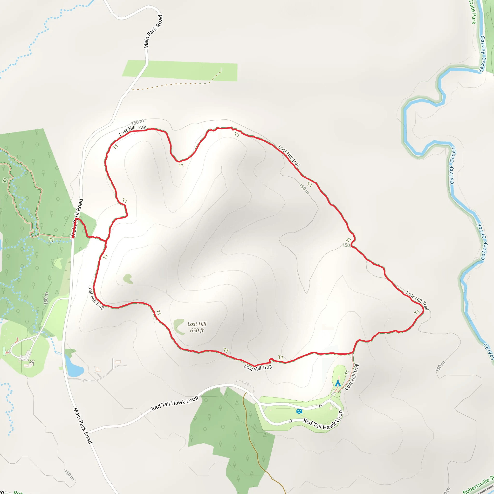Lost Hill Loop Trail mobile static map