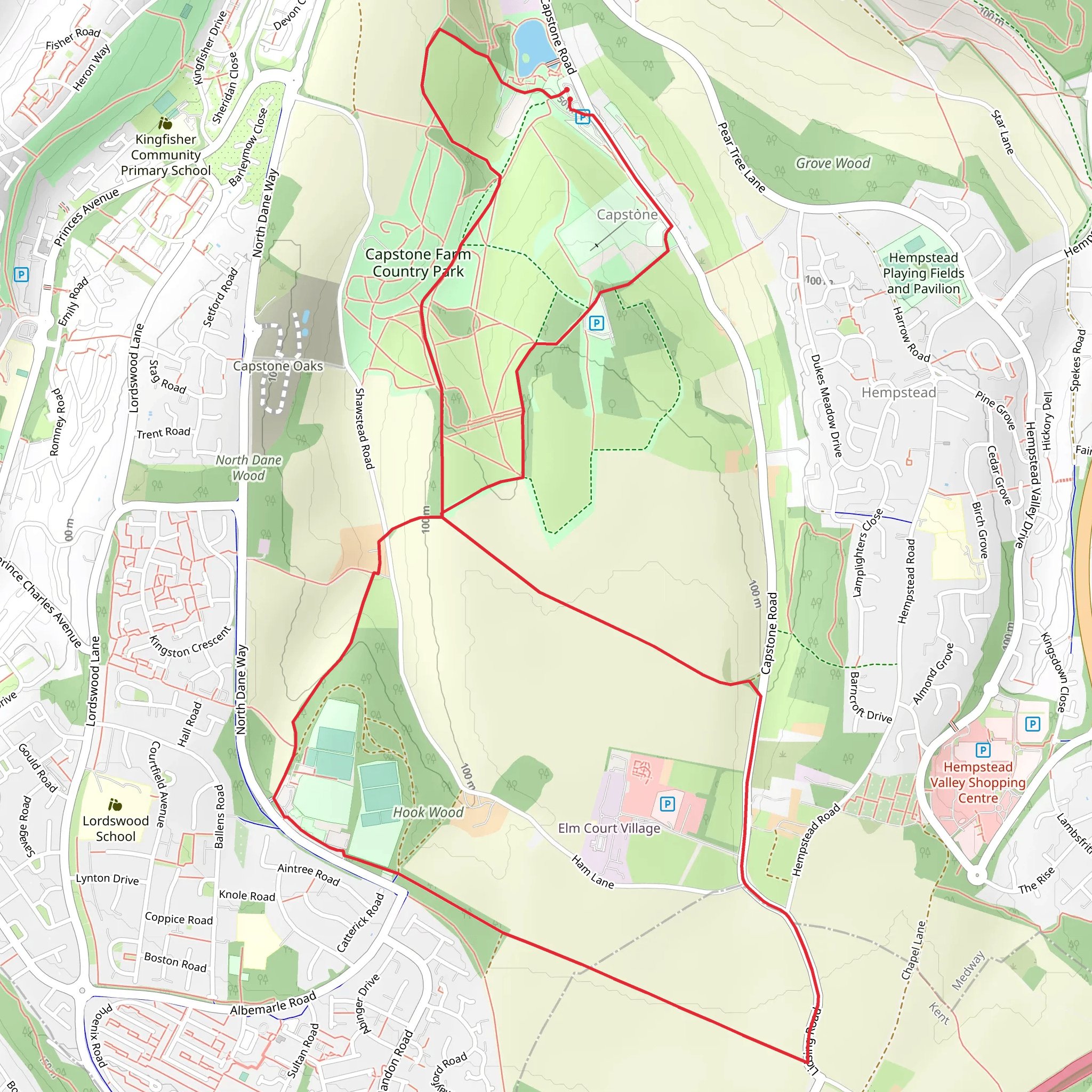 Capstone Farm Country Park mobile static map