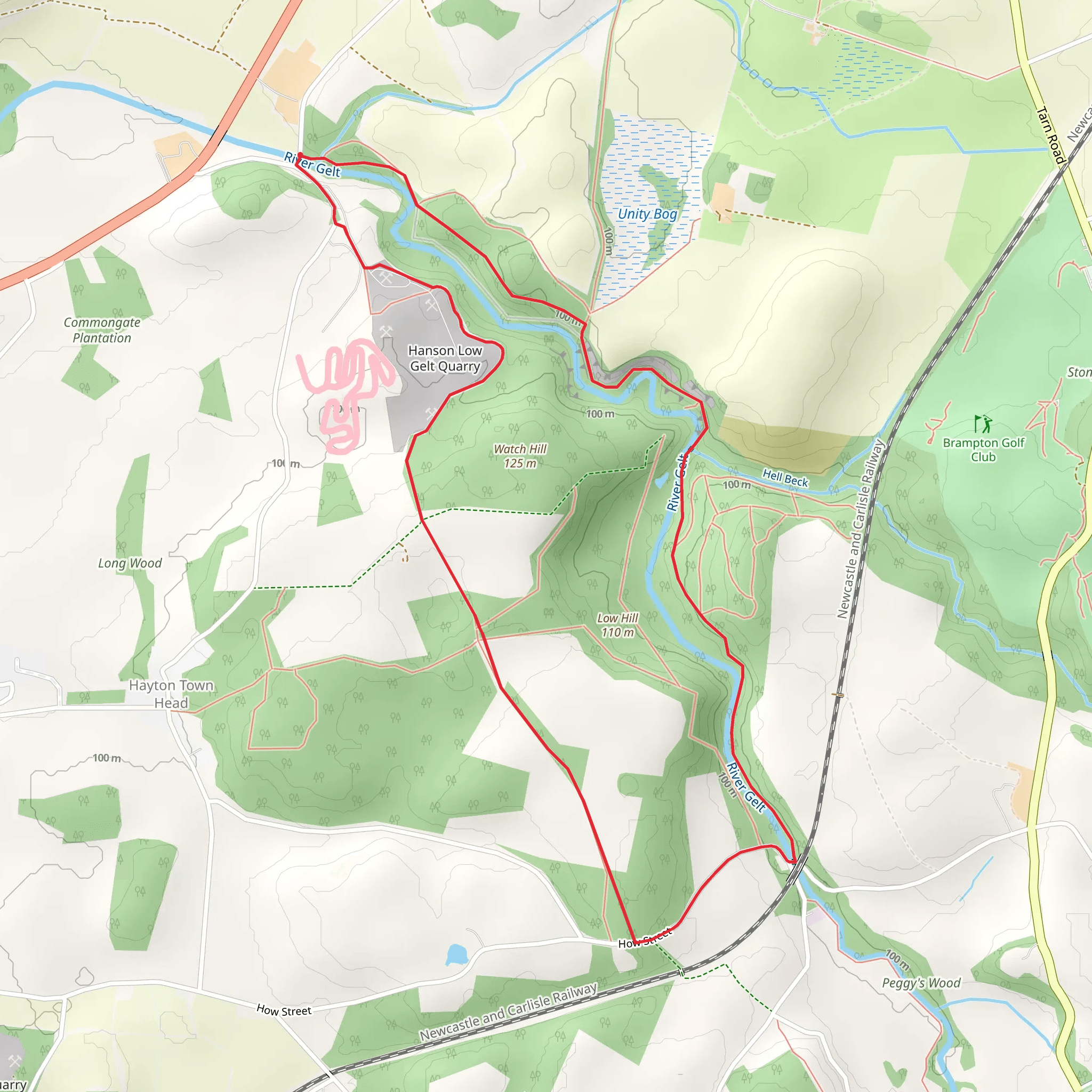 Watch Hill and Tootop Woods Loop mobile static map