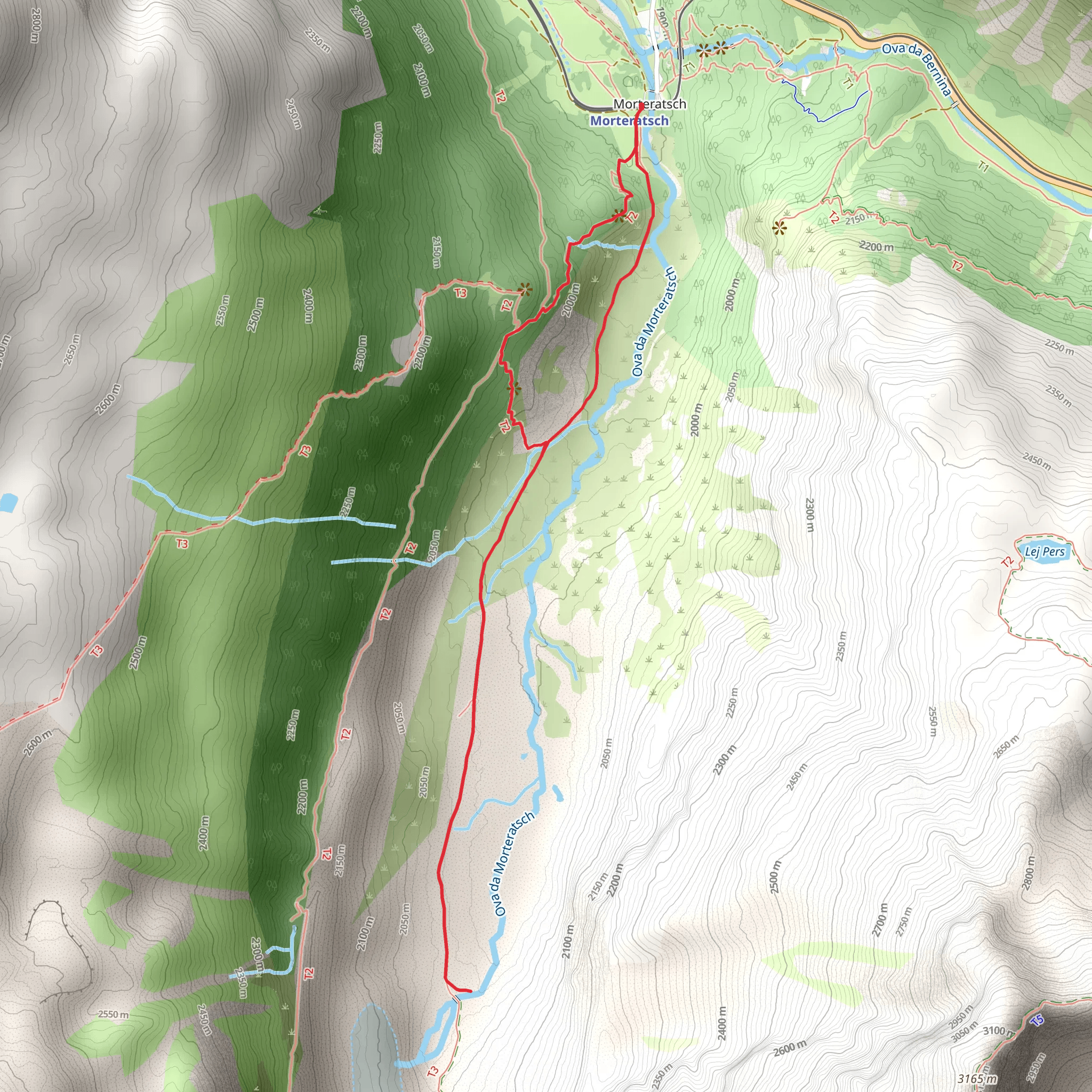 Aussichtsweg Morteratschgletscher mobile static map