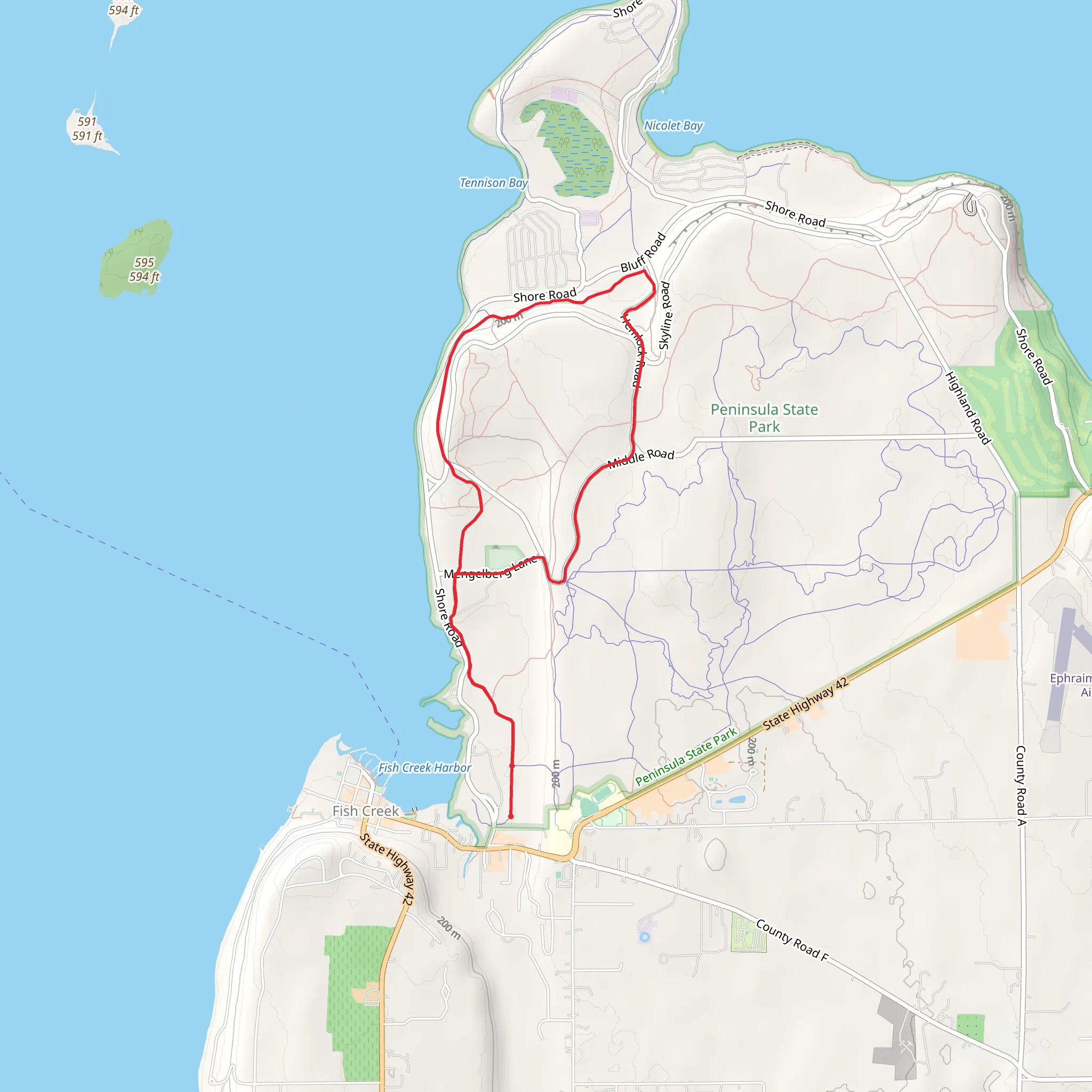 Blossomburg Cemetery Loop mobile static map