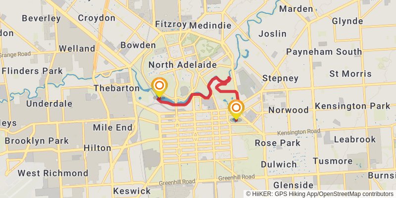 Adelaide Park Lands Trail stage 2 Map