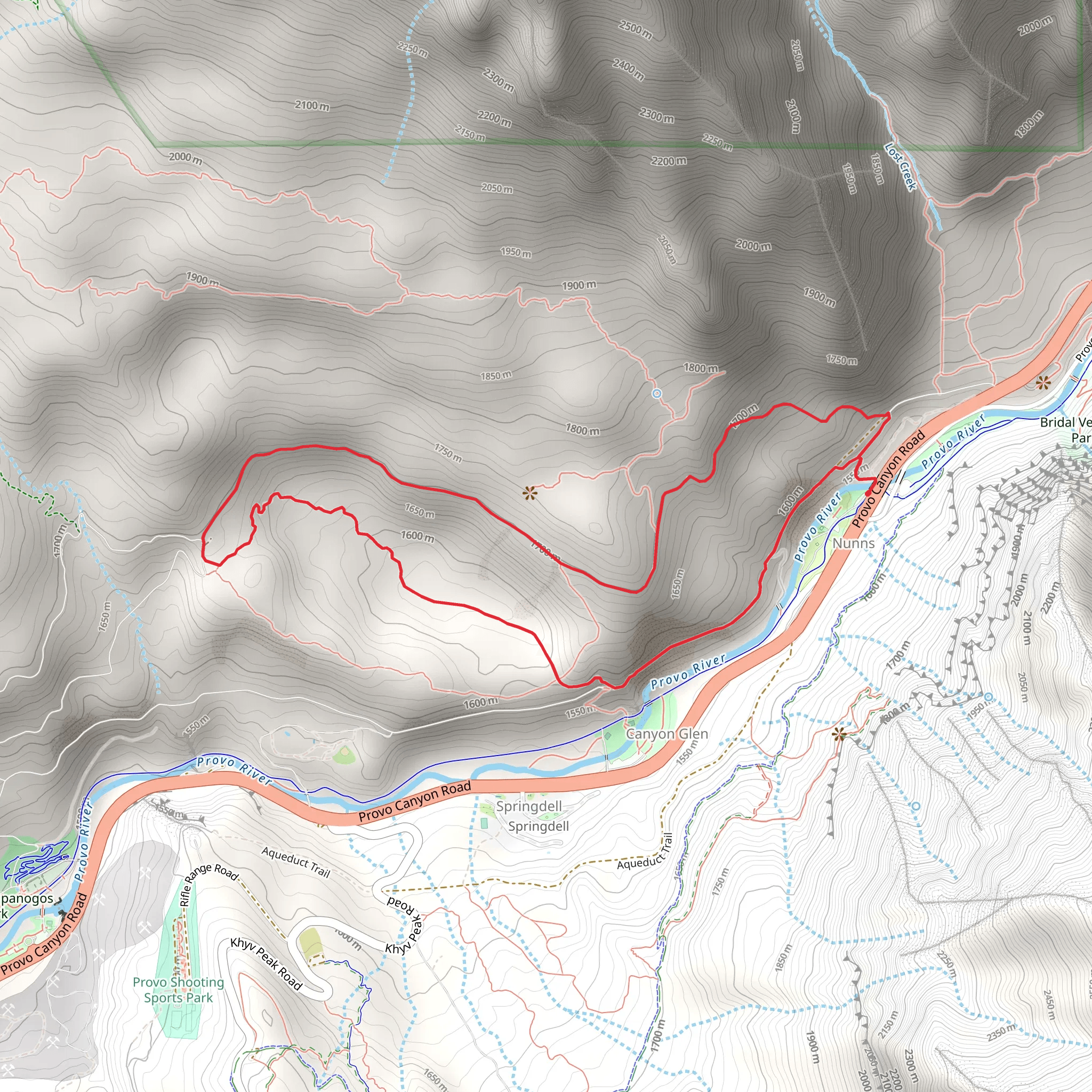 Alta Ditch Road and Johnson Hole Loop mobile static map