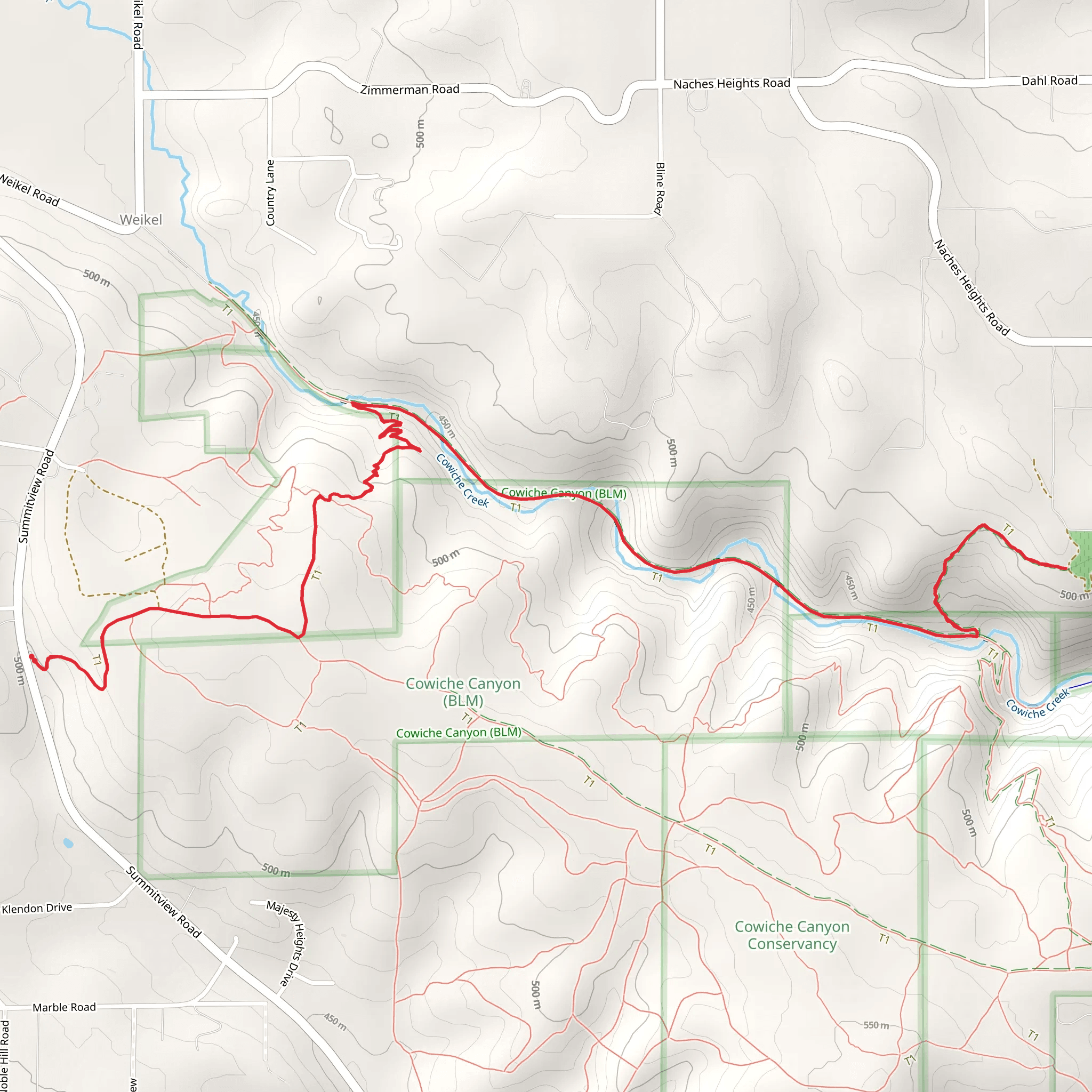 Summitview and Winery Trail mobile static map