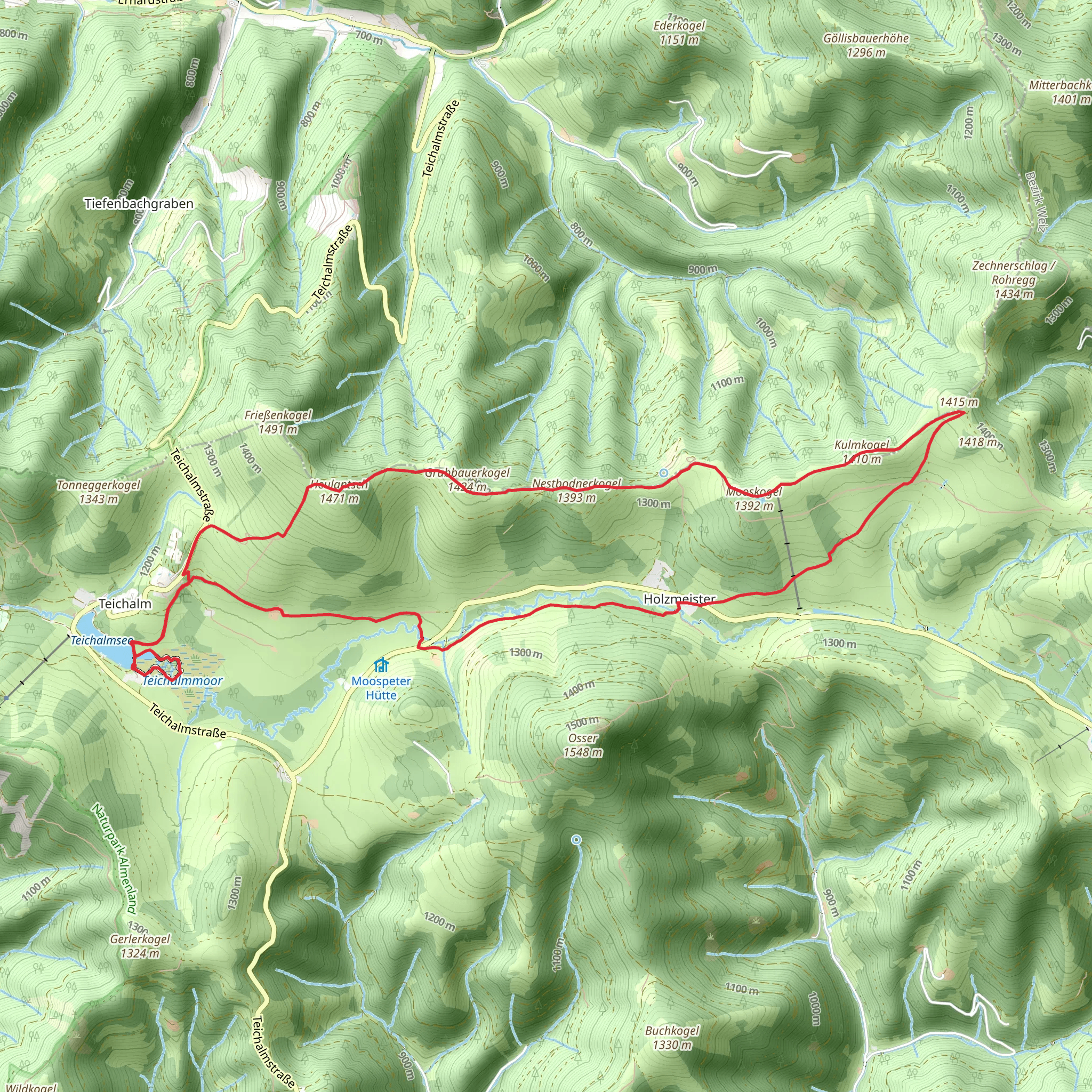 Heulantsch Loop from Teichalmsee mobile static map