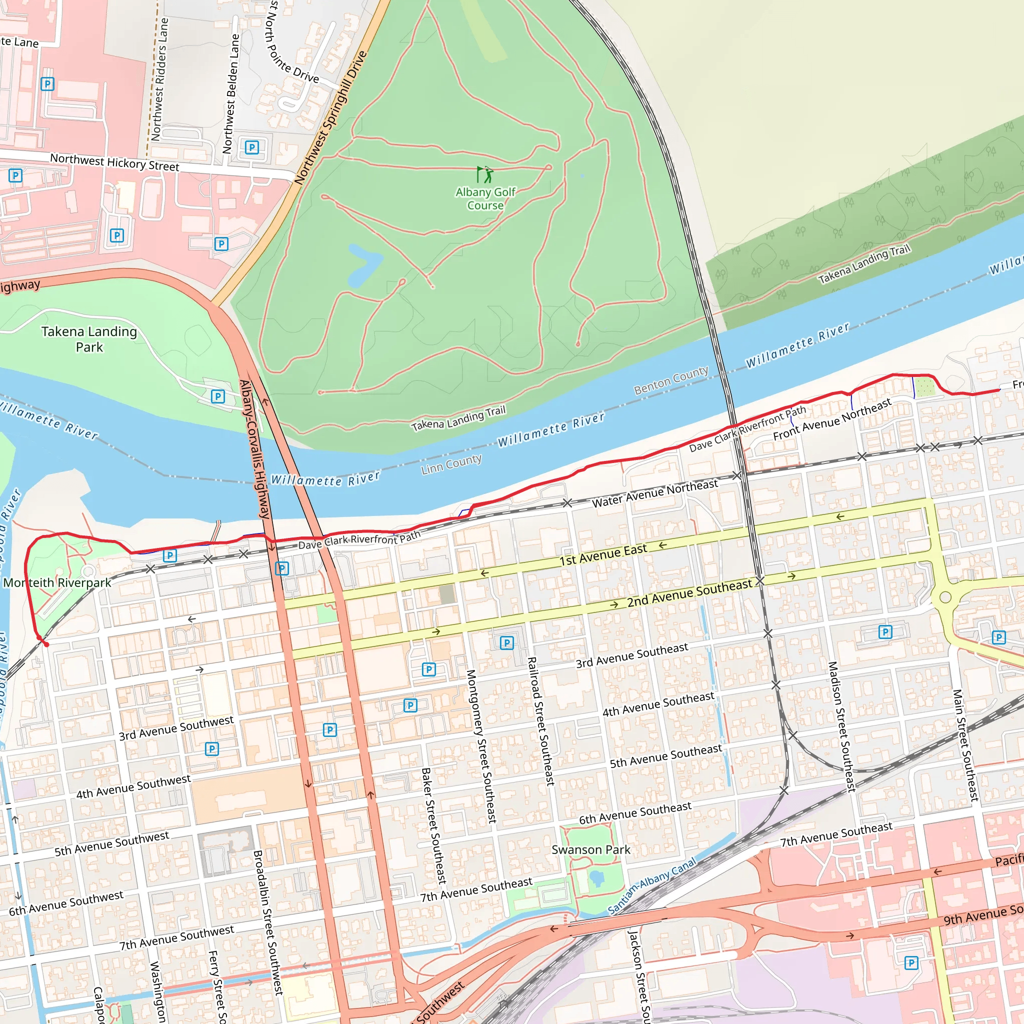 Clark Trail mobile static map