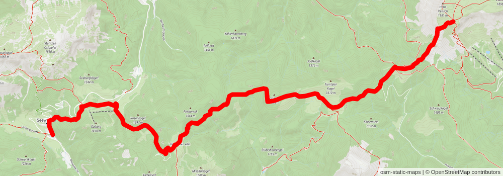 Northern Alpine Trail stage 6 Map