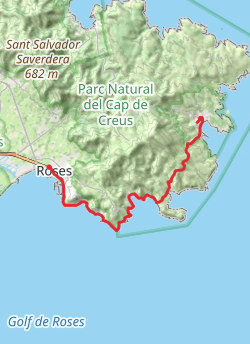 Roses to Cadaques (GR 92) mobile static map