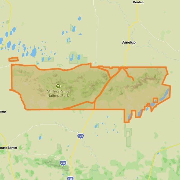 Stirling Range National Park mobile static map