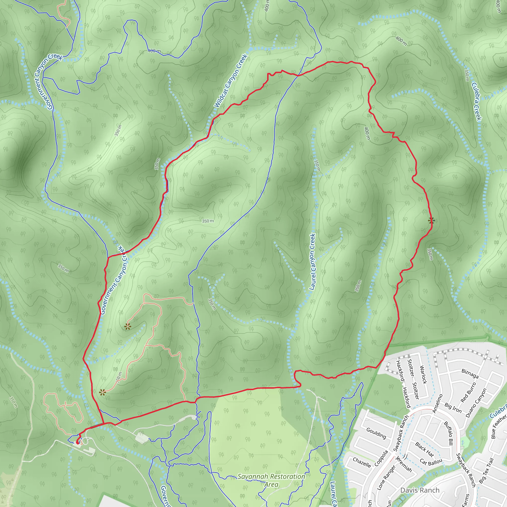 Wildcat Canyon Creek and Far Reaches Loop Trail mobile static map