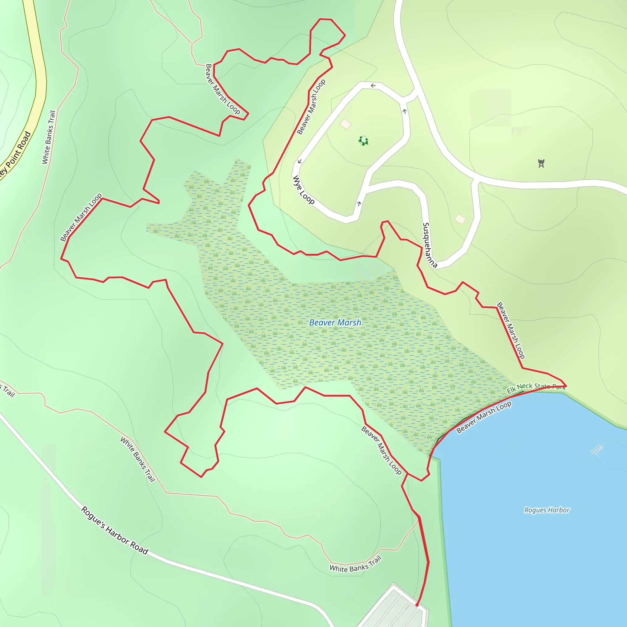 Beaver Marsh Loop mobile static map