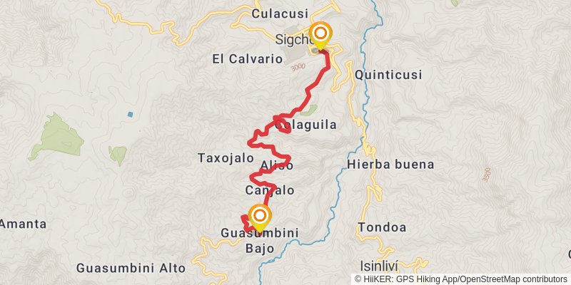 Quilotoa Loop stage 5 Map